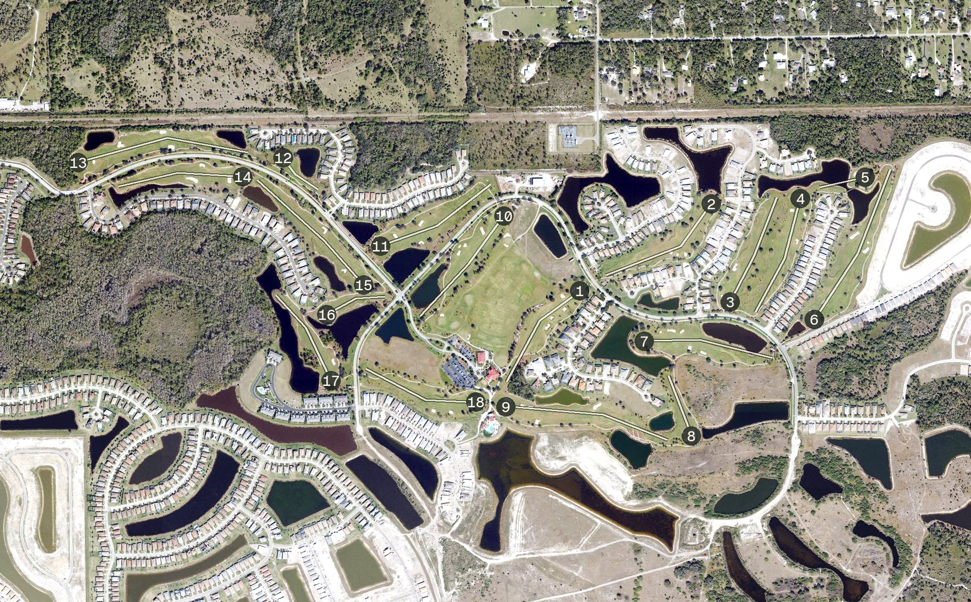 Aerial view of River Hall Country Club, FL