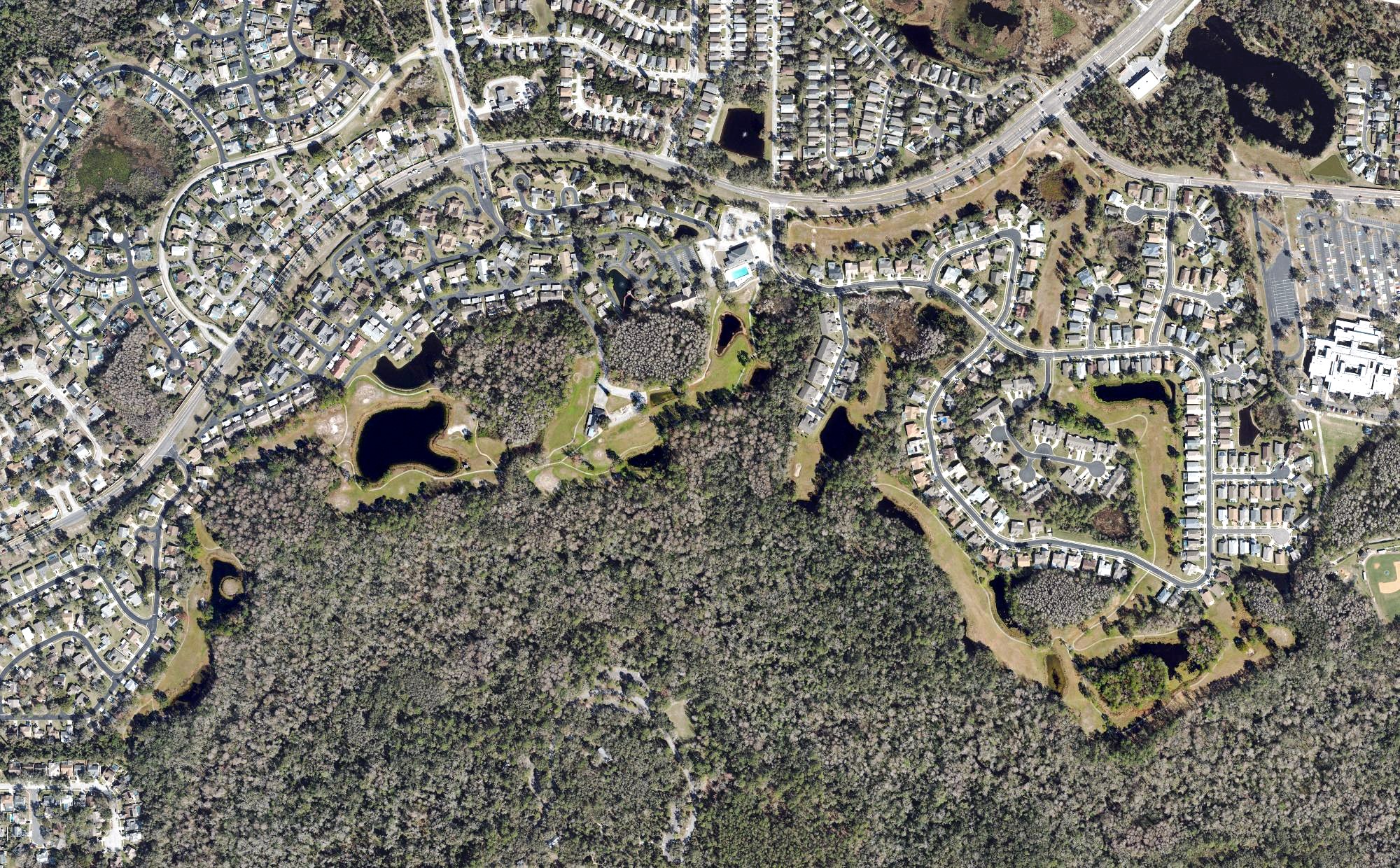 Aerial view of River Ridge Golf and Country Club, FL