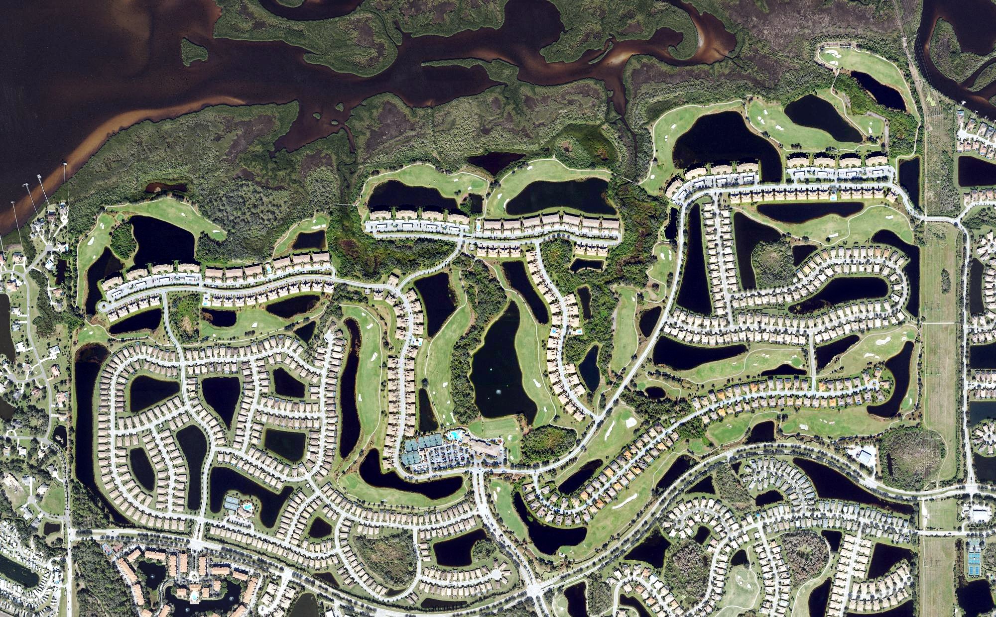 Aerial view of River Strand Golf & Country Club, FL