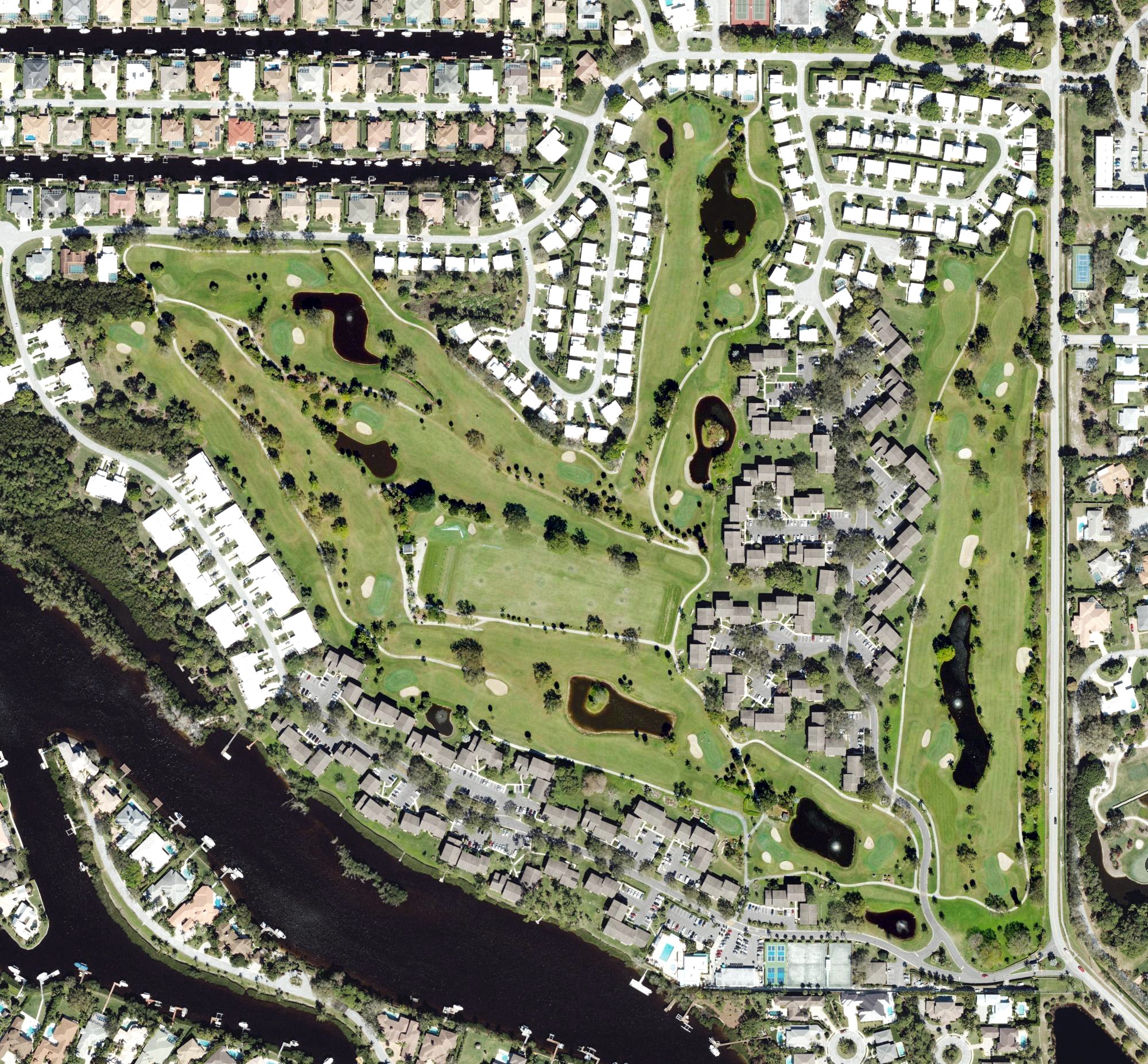 Aerial view of Riverbend Golf Club, FL
