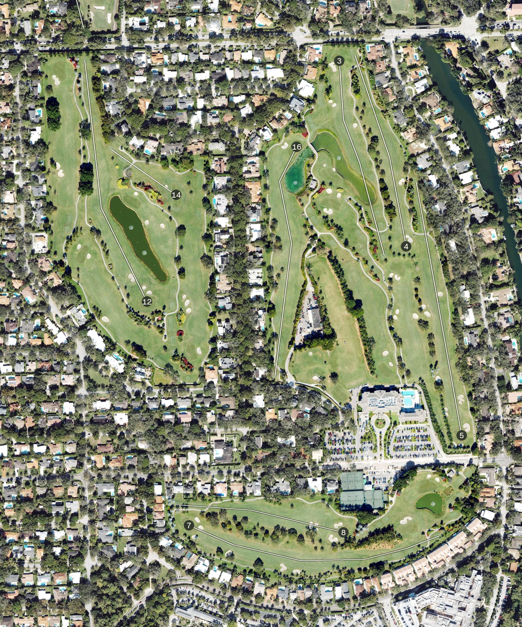 Aerial view of Riviera Country Club, FL