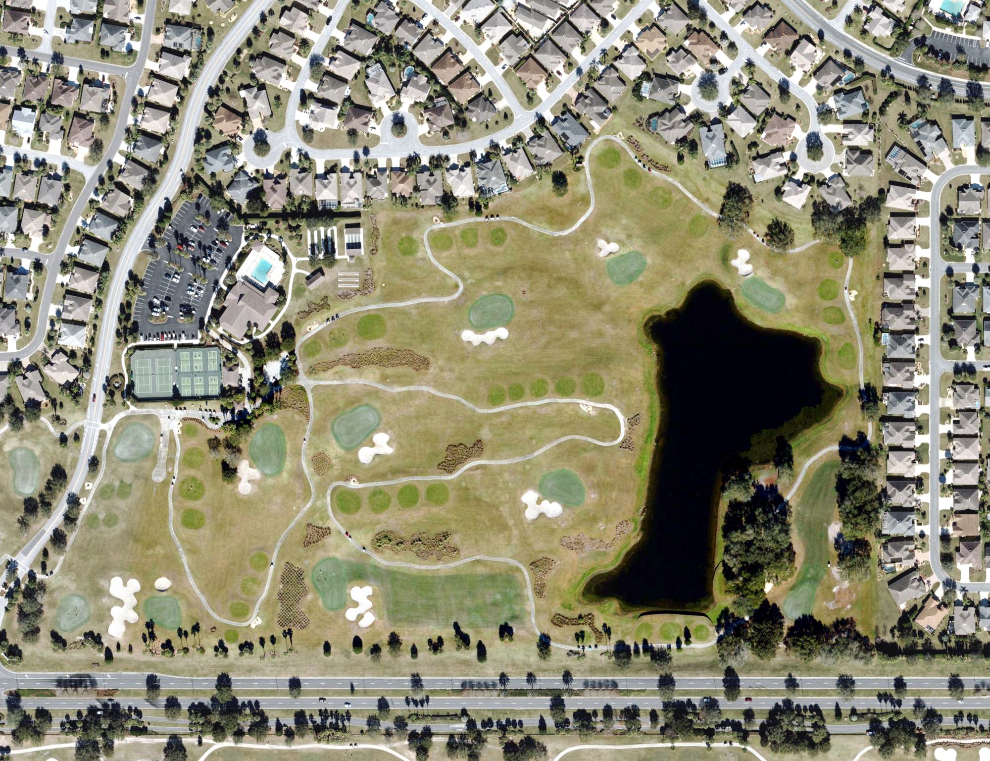 Aerial view of Roosevelt Golf Course (The Villages), FL