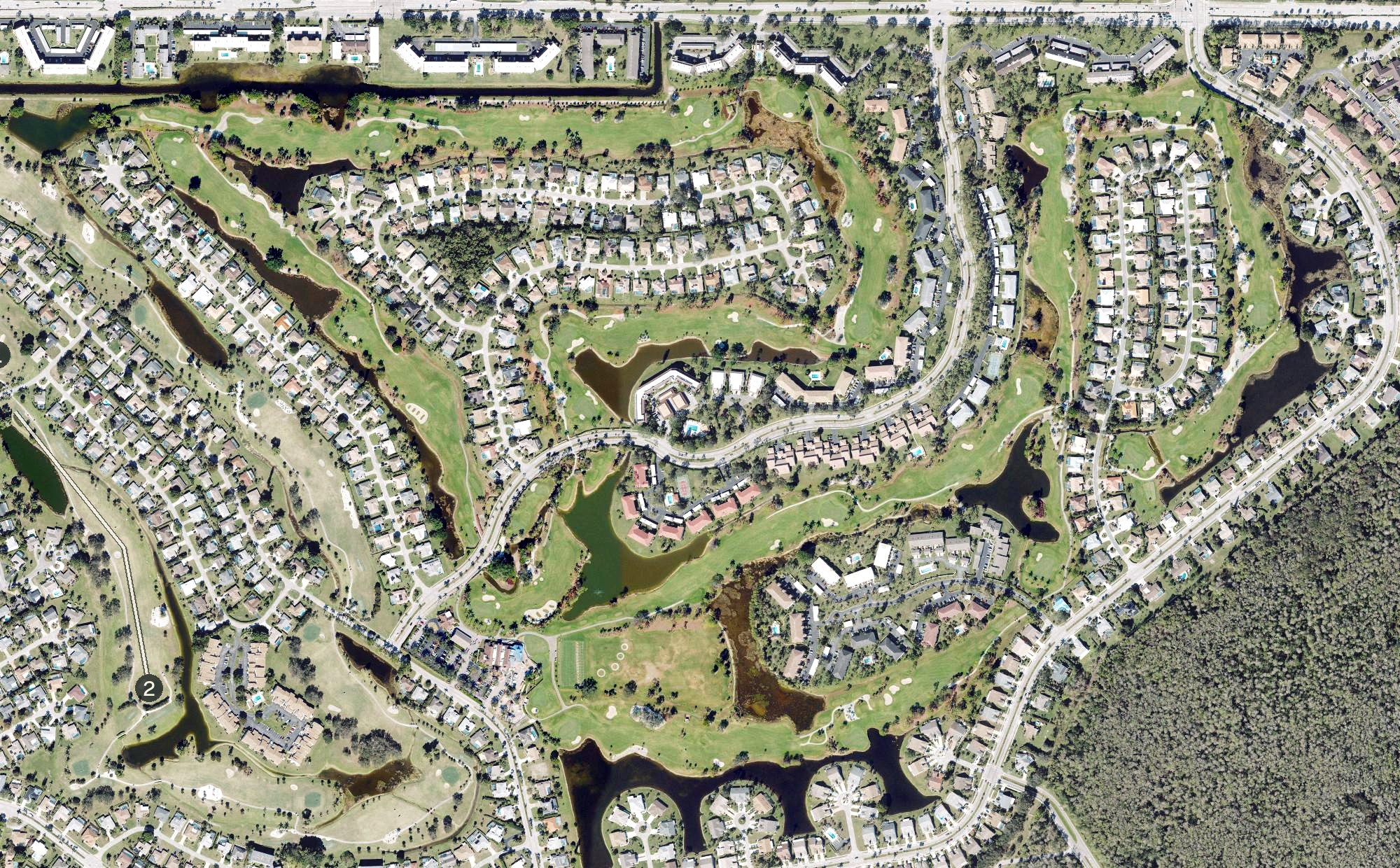 Aerial view of Royal Palm Country Club, FL