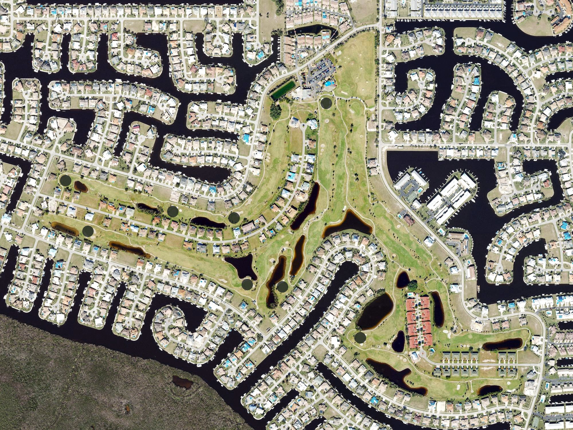 Aerial view of Saint Andrews South Golf Club, FL