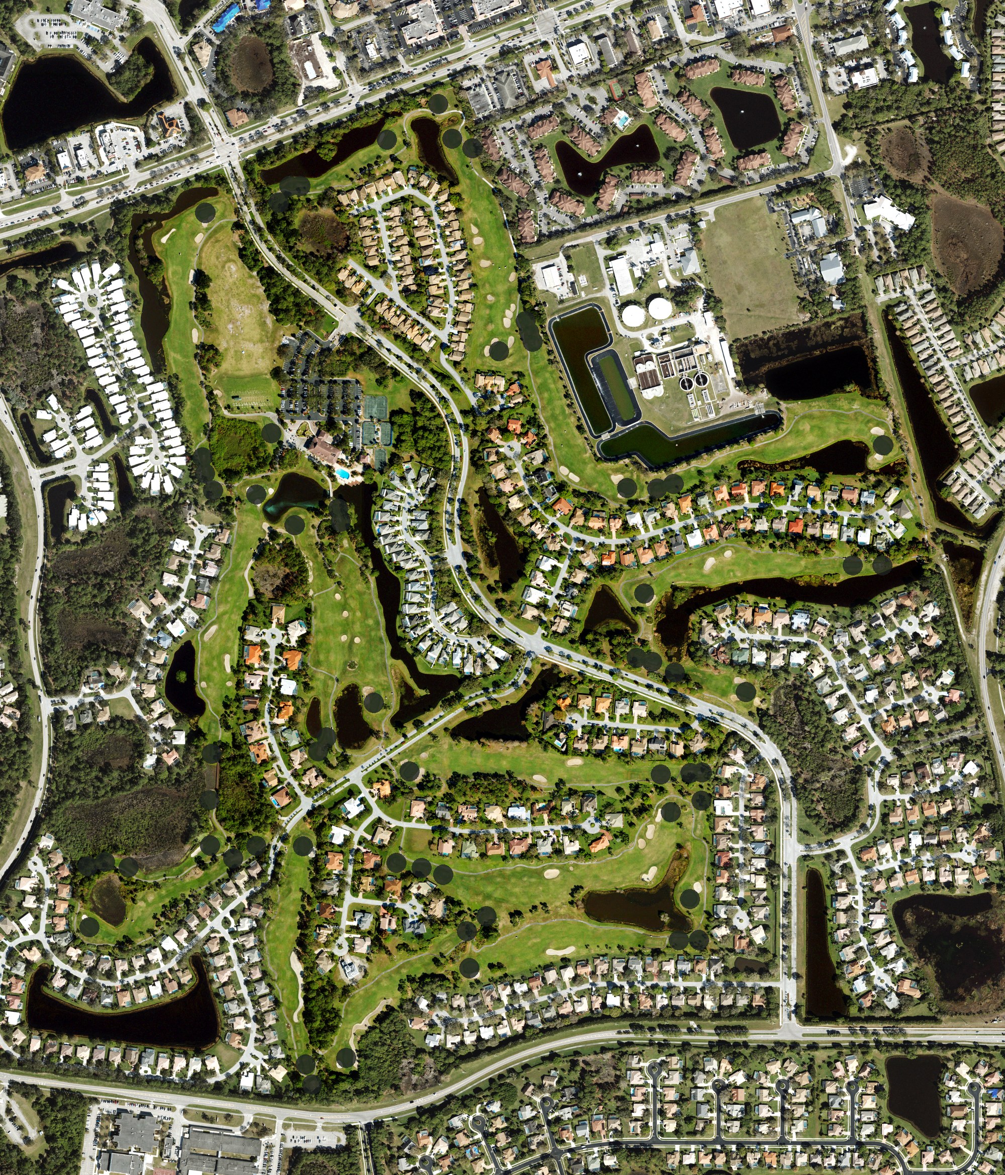 Aerial view of Saint Lucie Trail Golf Club, FL