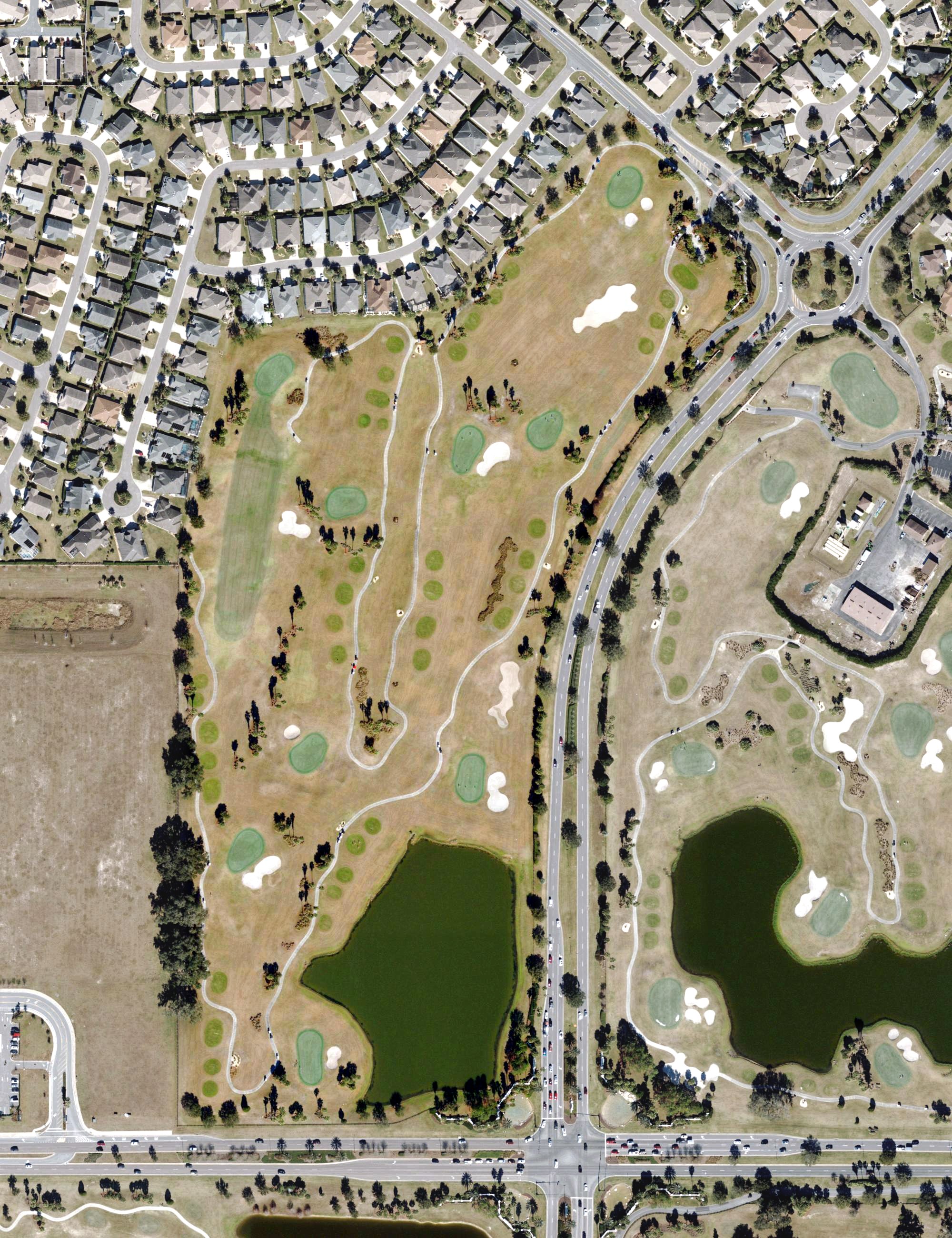 Aerial view of Sandhill Golf Course (The Villages), FL