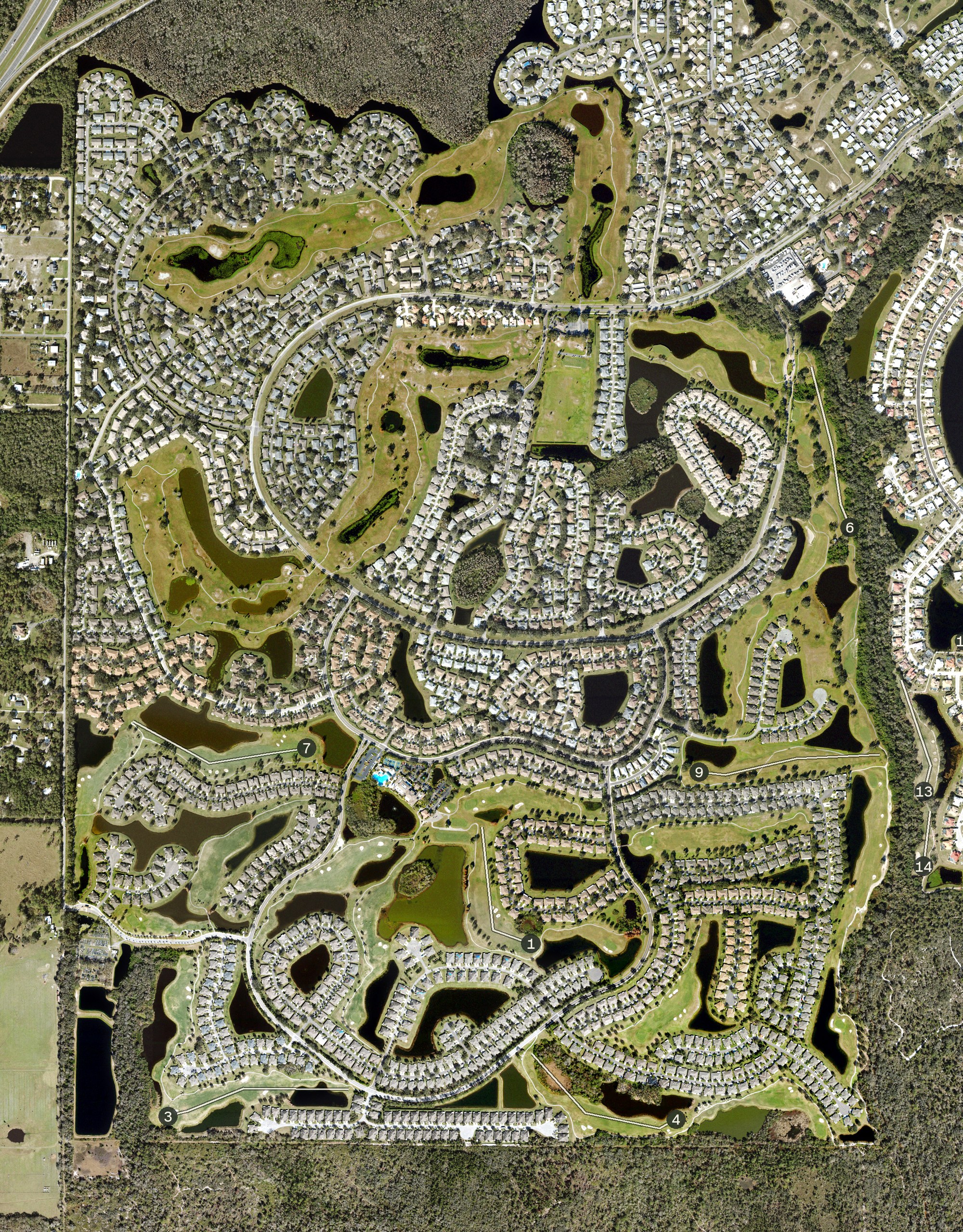 Aerial view of Scepter Golf Club, FL