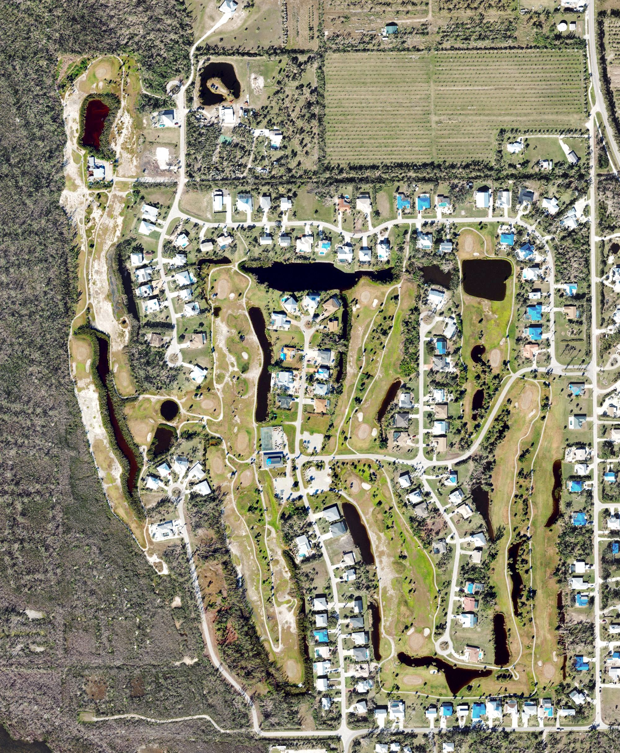 Aerial view of Sea Palms Golf Club, FL