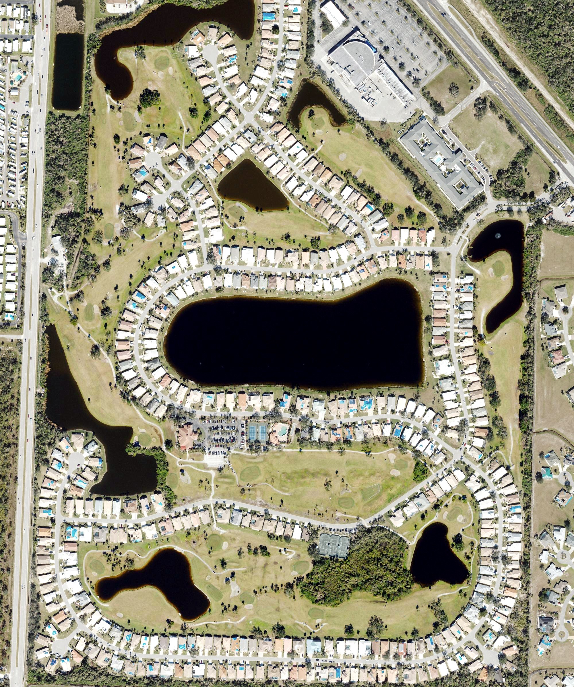 Aerial view of Seminole Lakes Golf Course, FL