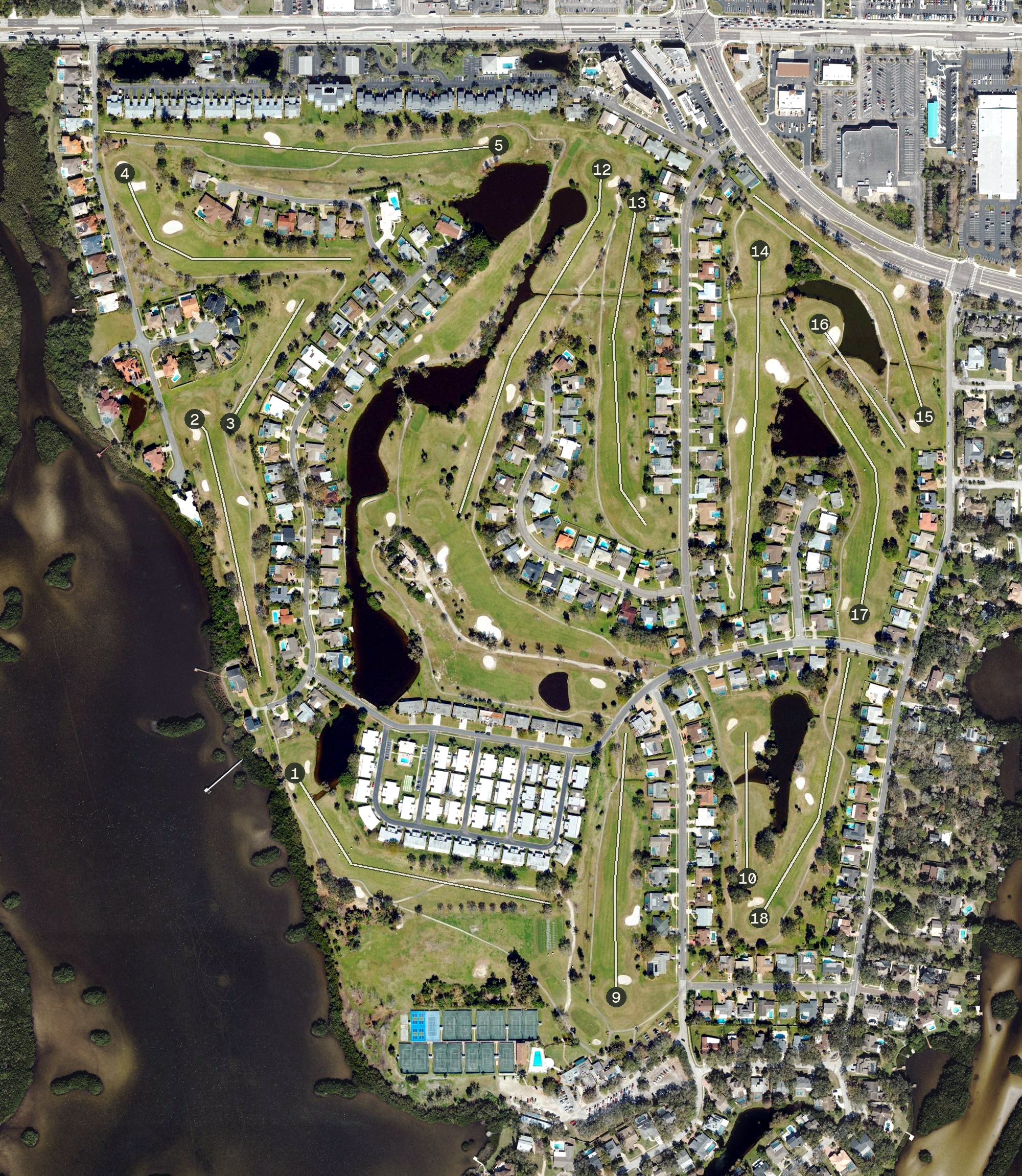 Aerial view of Seminole Lakes, FL