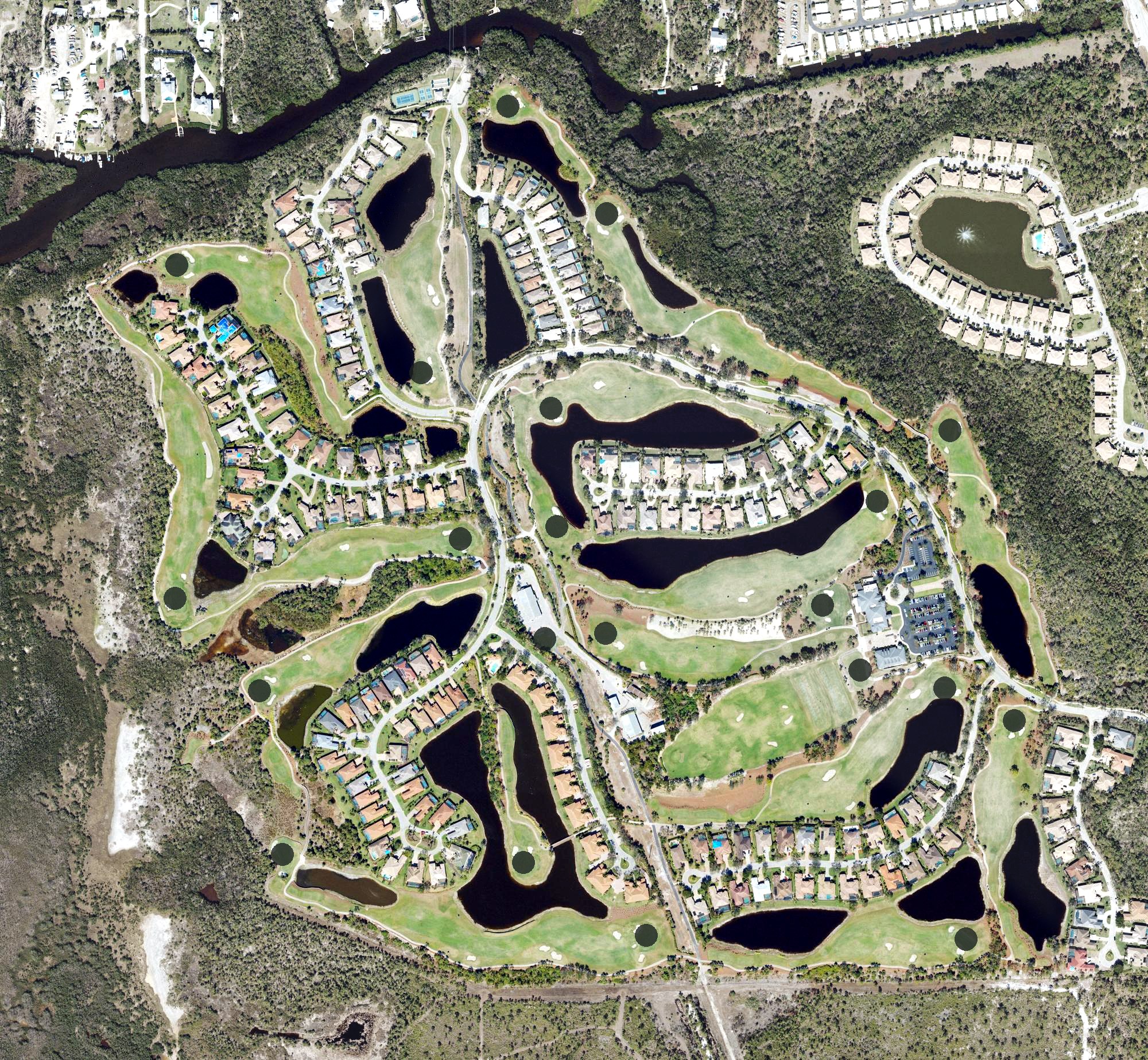 Aerial view of Shadow Wood Preserve, FL