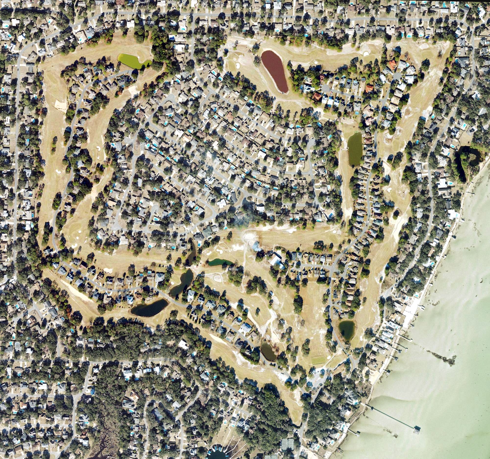 Aerial view of Shalimar Pointe Golf Club, FL