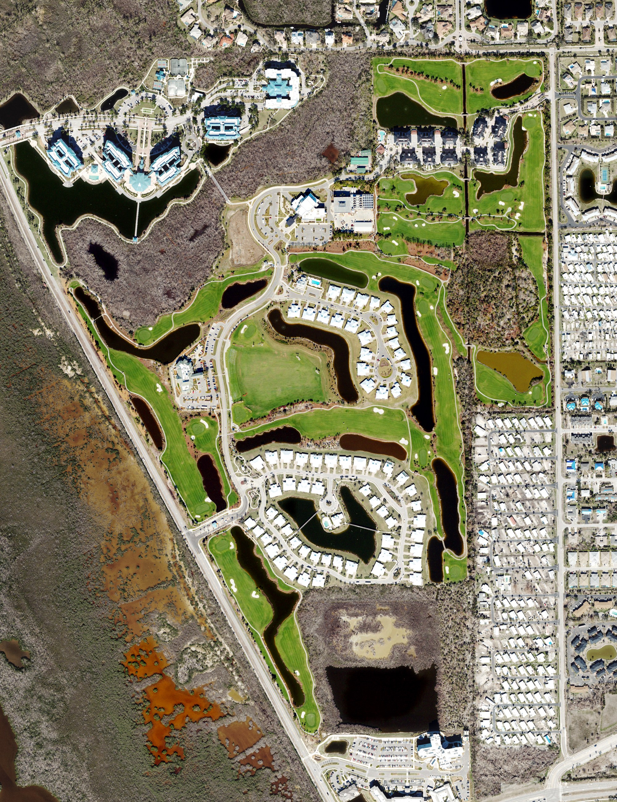 Aerial view of Shell Point Golf Club, FL