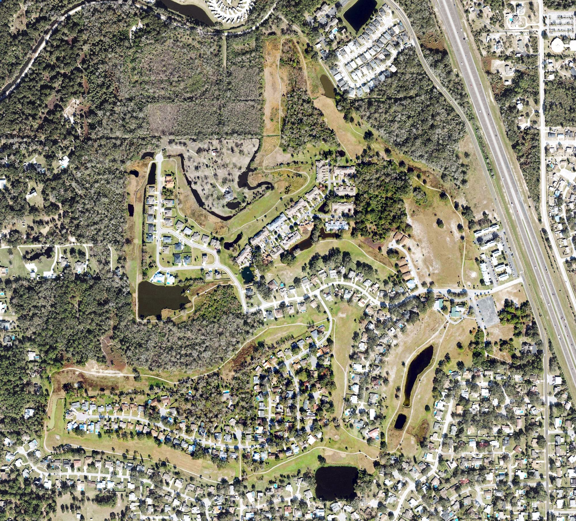 Aerial view of Sherwood Golf Club, FL