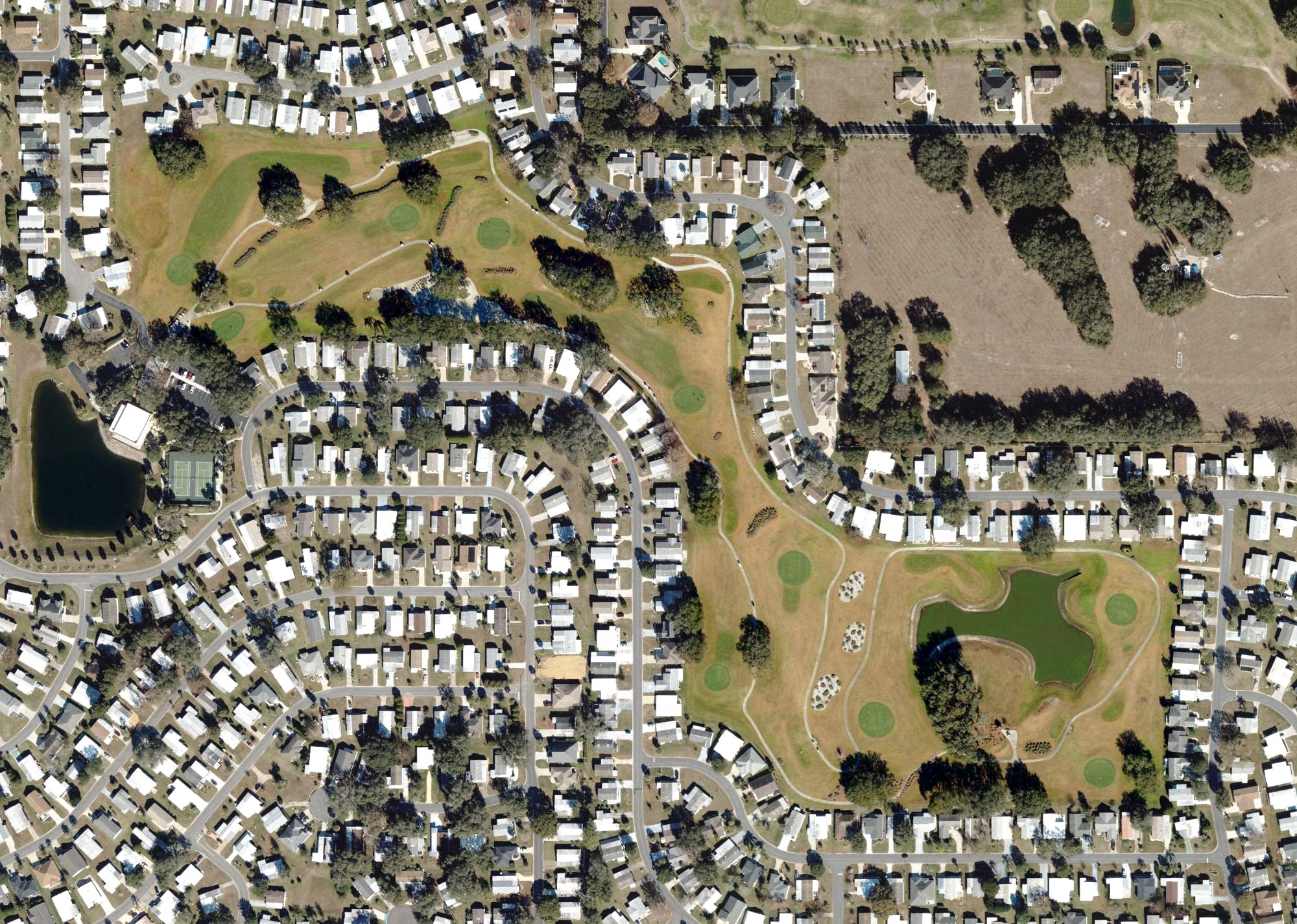 Aerial view of Silver Lake Golf Course (The Villages), FL