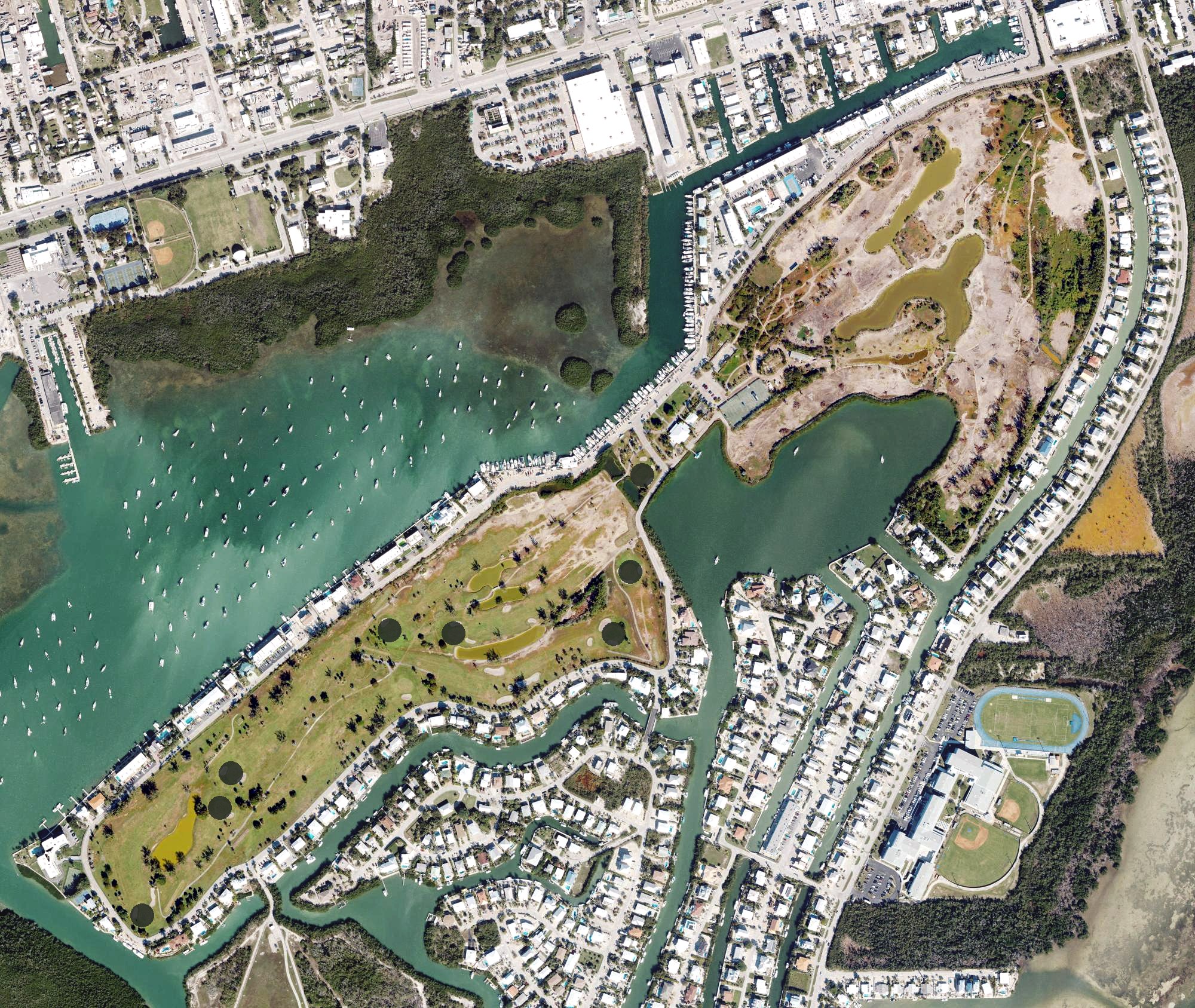 Aerial view of Sombrero Country Club, FL