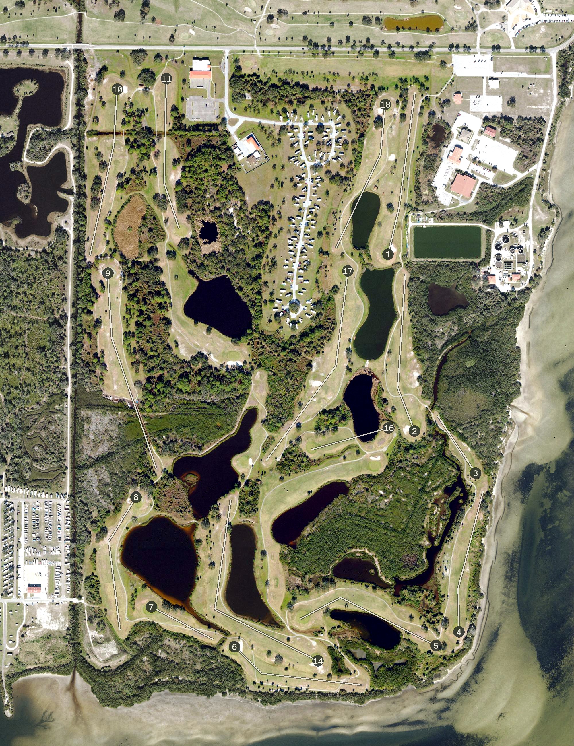 Aerial view of South Course, FL