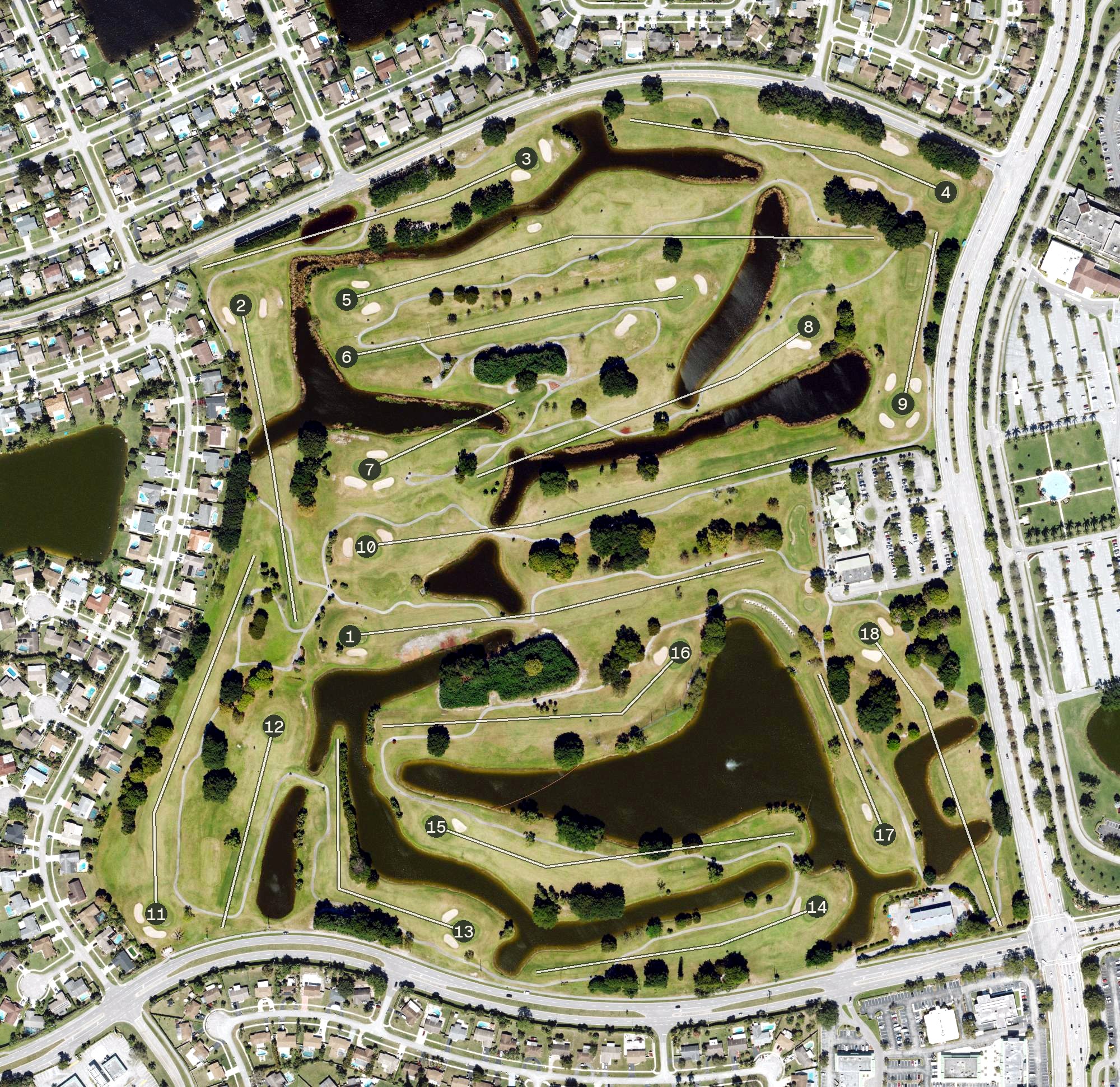 Aerial view of Southwinds Golf Course, FL