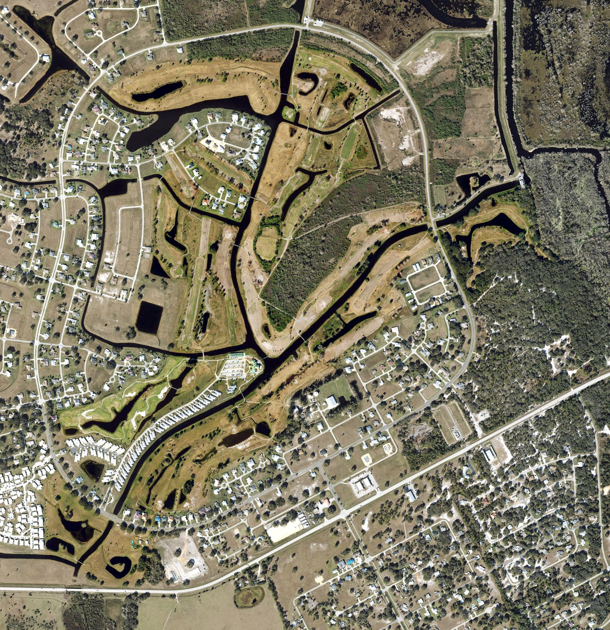 Aerial view of Spring Lake Golf Resort, FL
