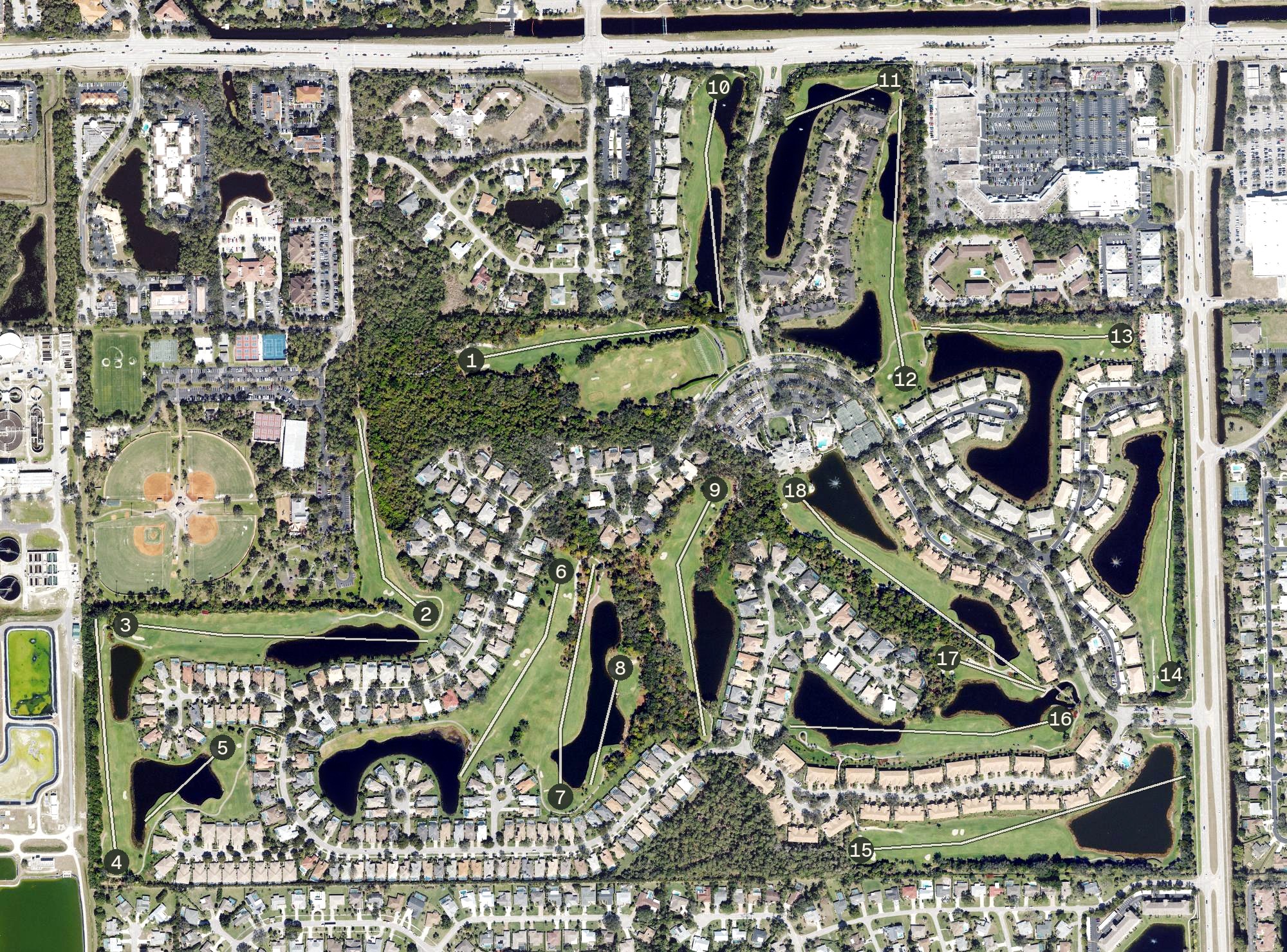 Aerial view of Stonebridge Country Club, FL