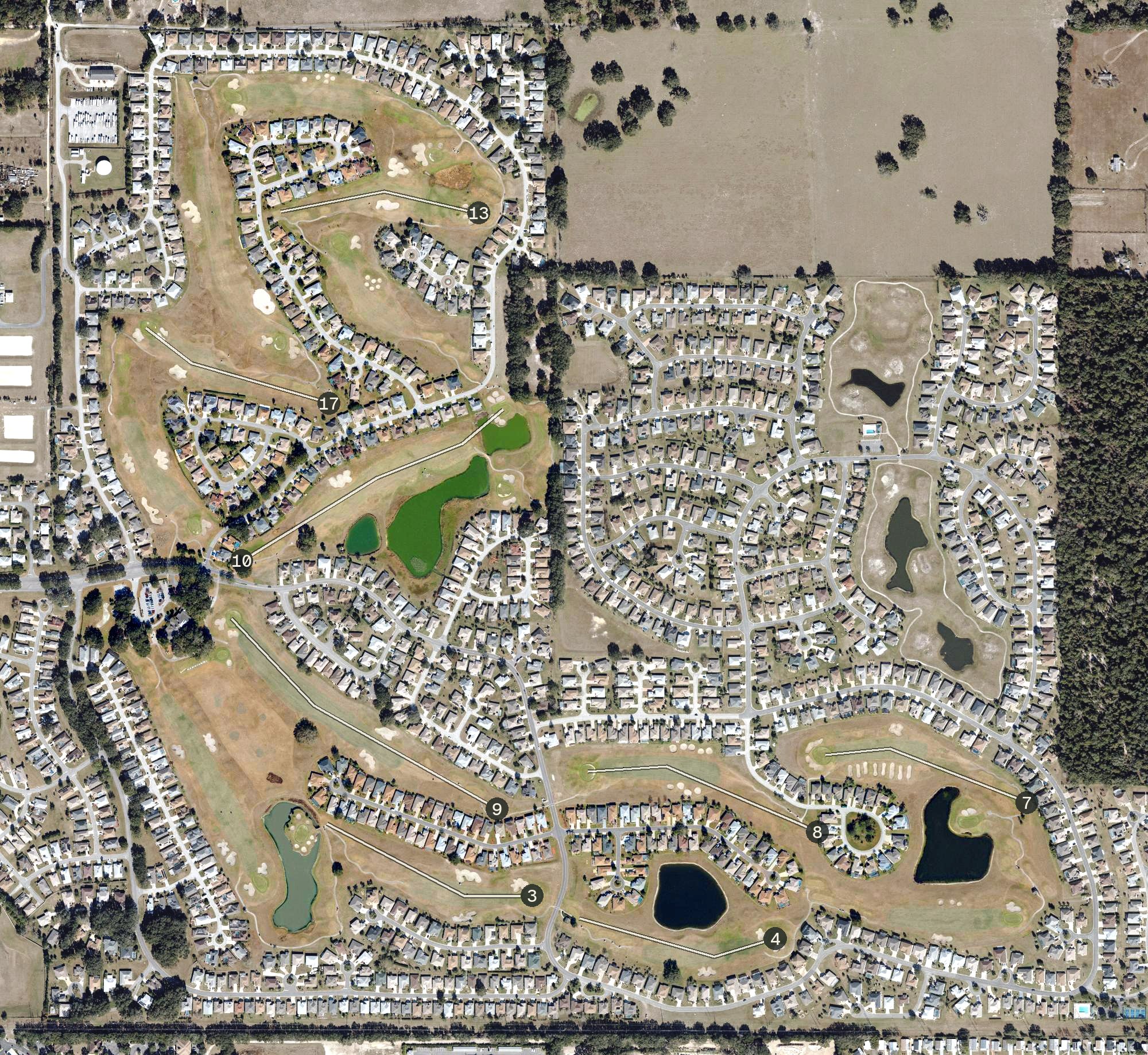 Aerial view of Stonecrest Golf Club, FL