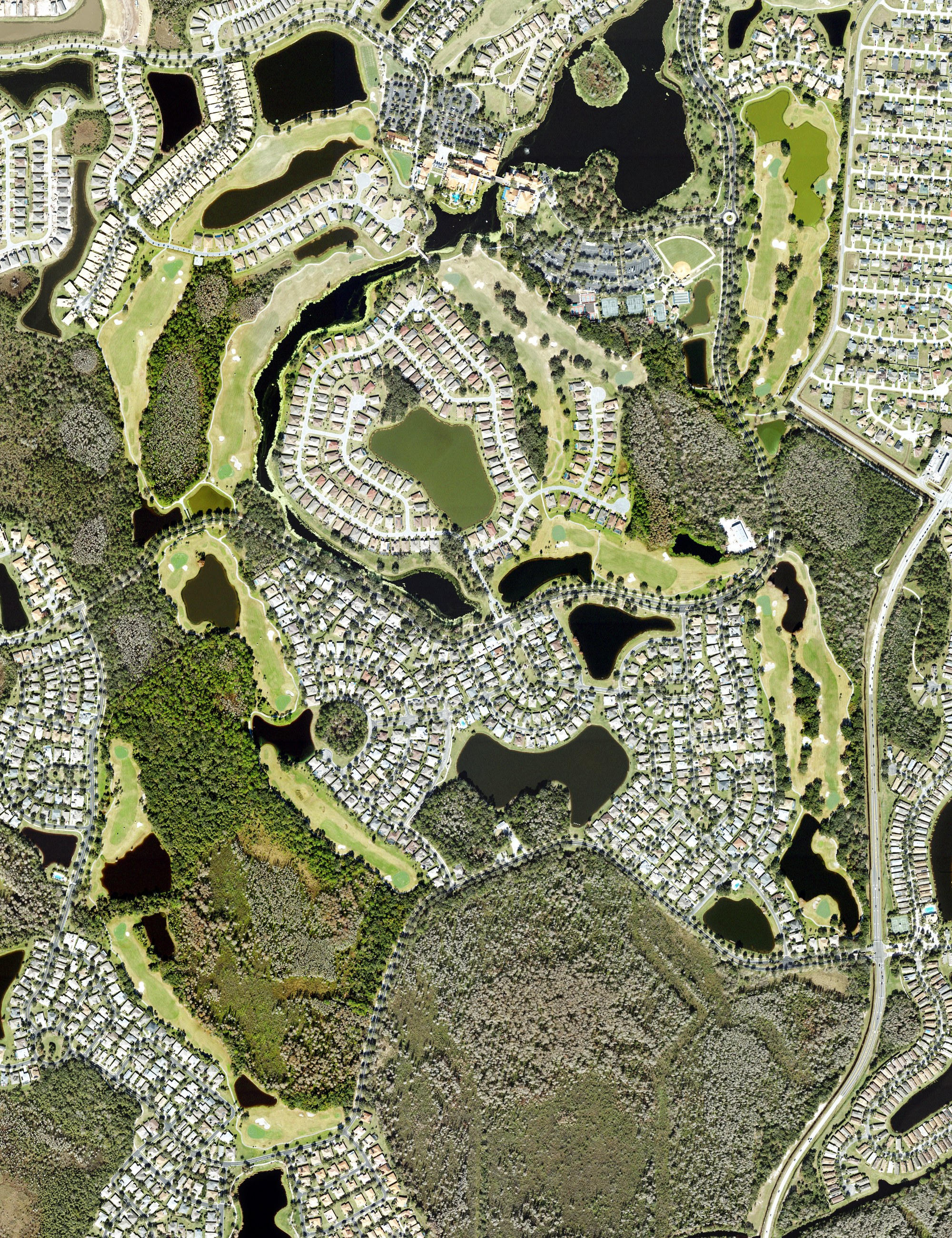 Aerial view of Stonegate Golf Club - Oaks Course, FL