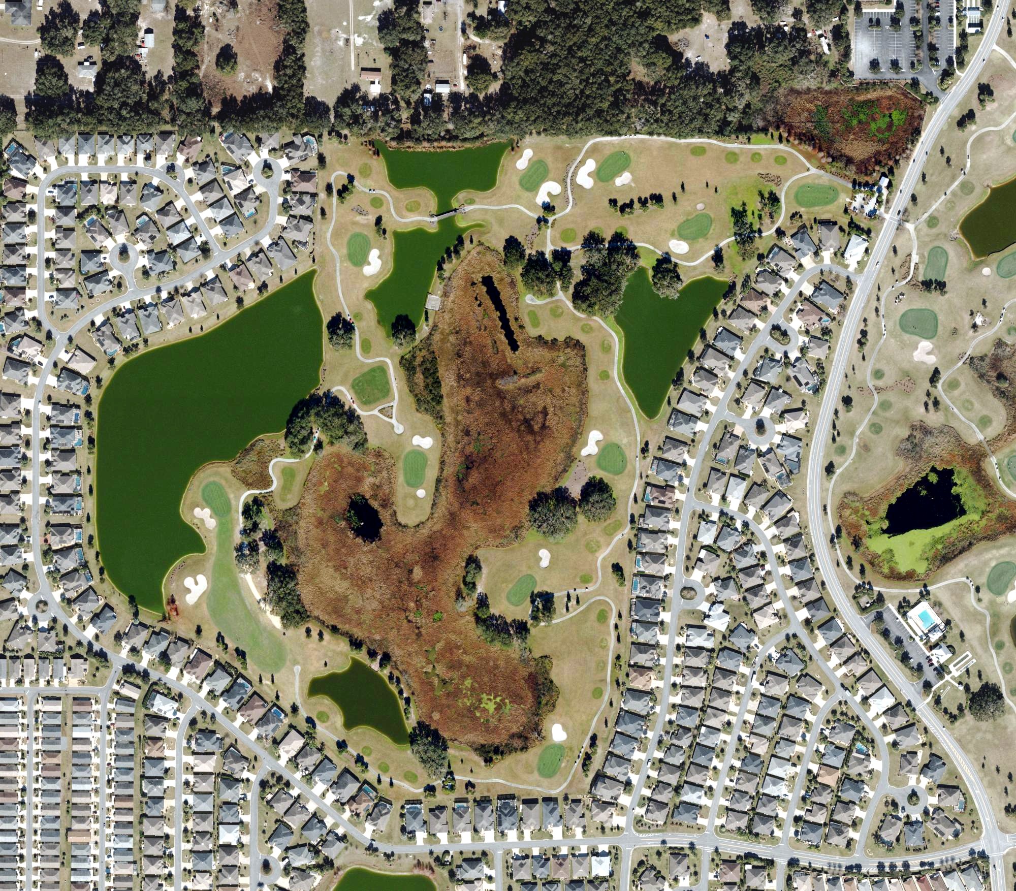 Aerial view of Sweetgum Golf Course (The Villages), FL
