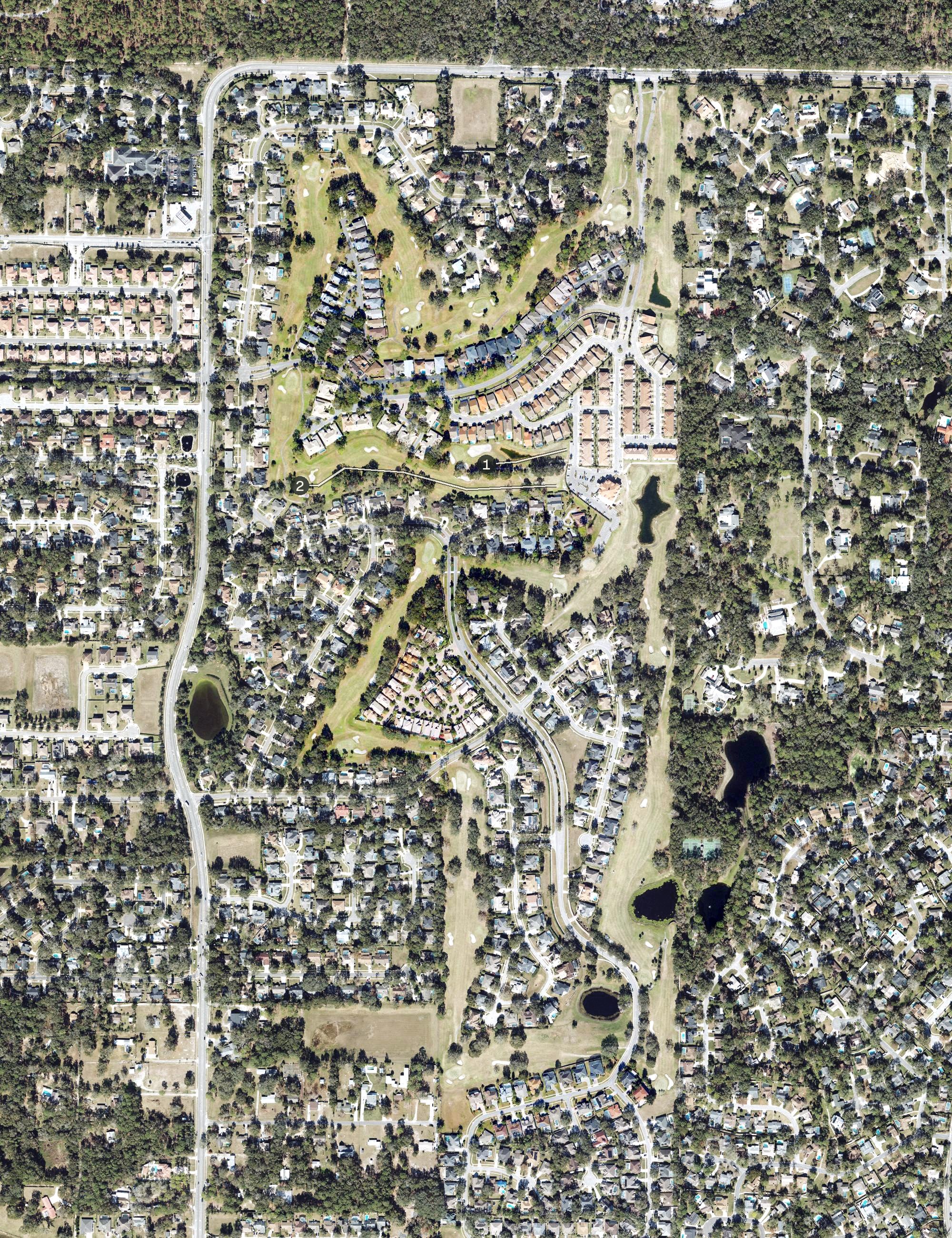 Aerial view of Sweetwater Country Club, FL