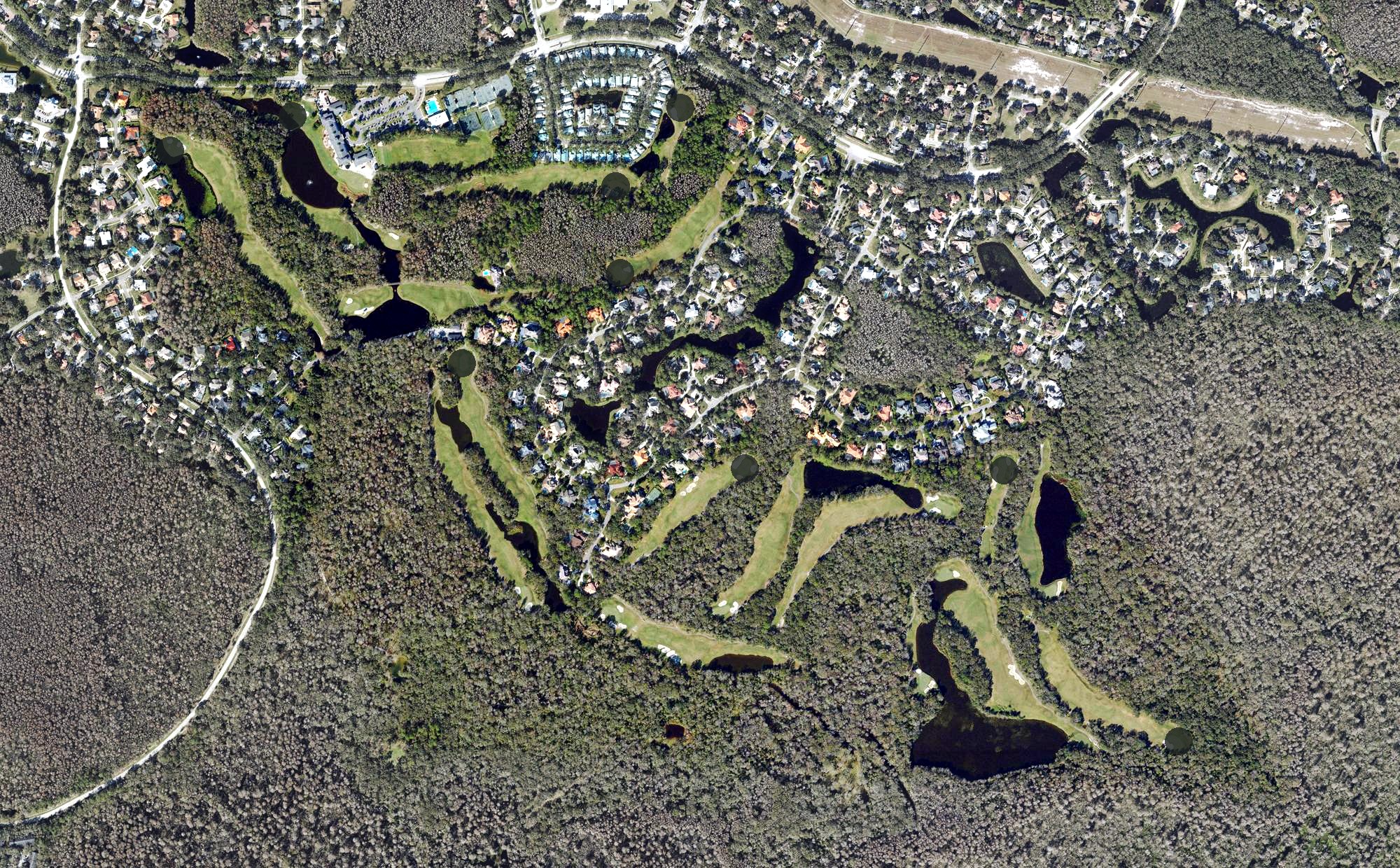 Aerial view of Tampa Palms Country Club, FL