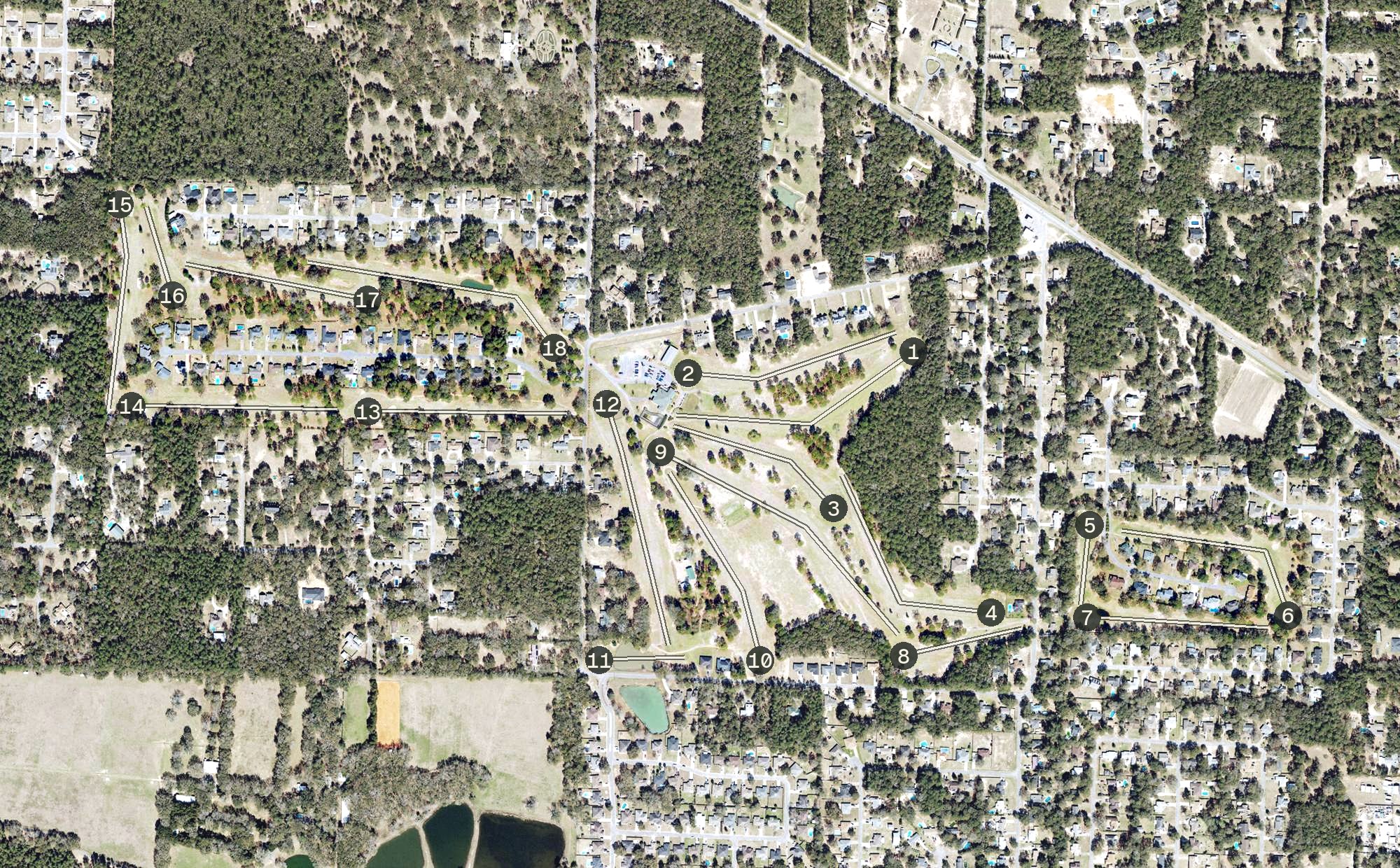 Aerial view of Tanglewood Golf Club, FL