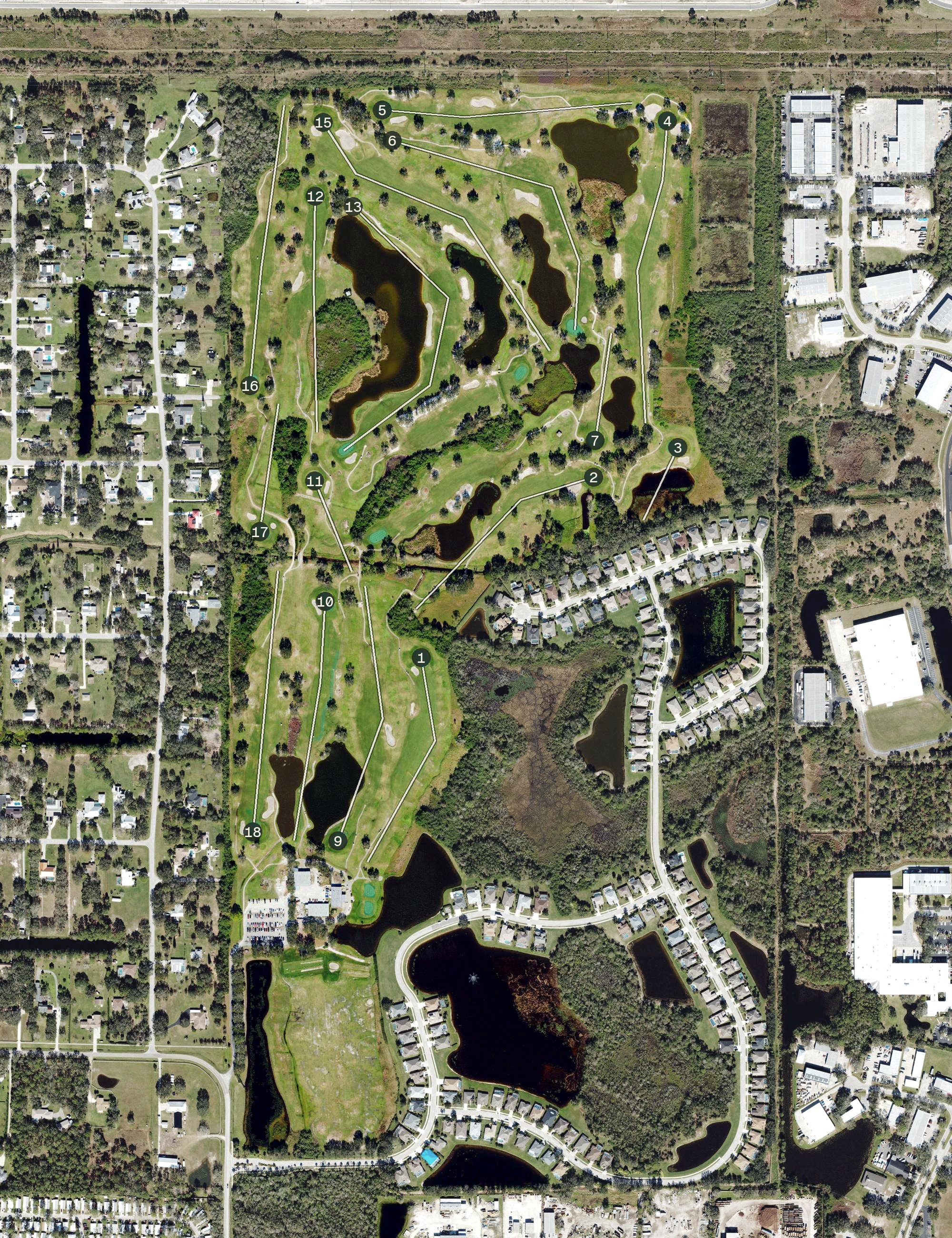 Aerial view of Tatum Ridge Golf Links, FL
