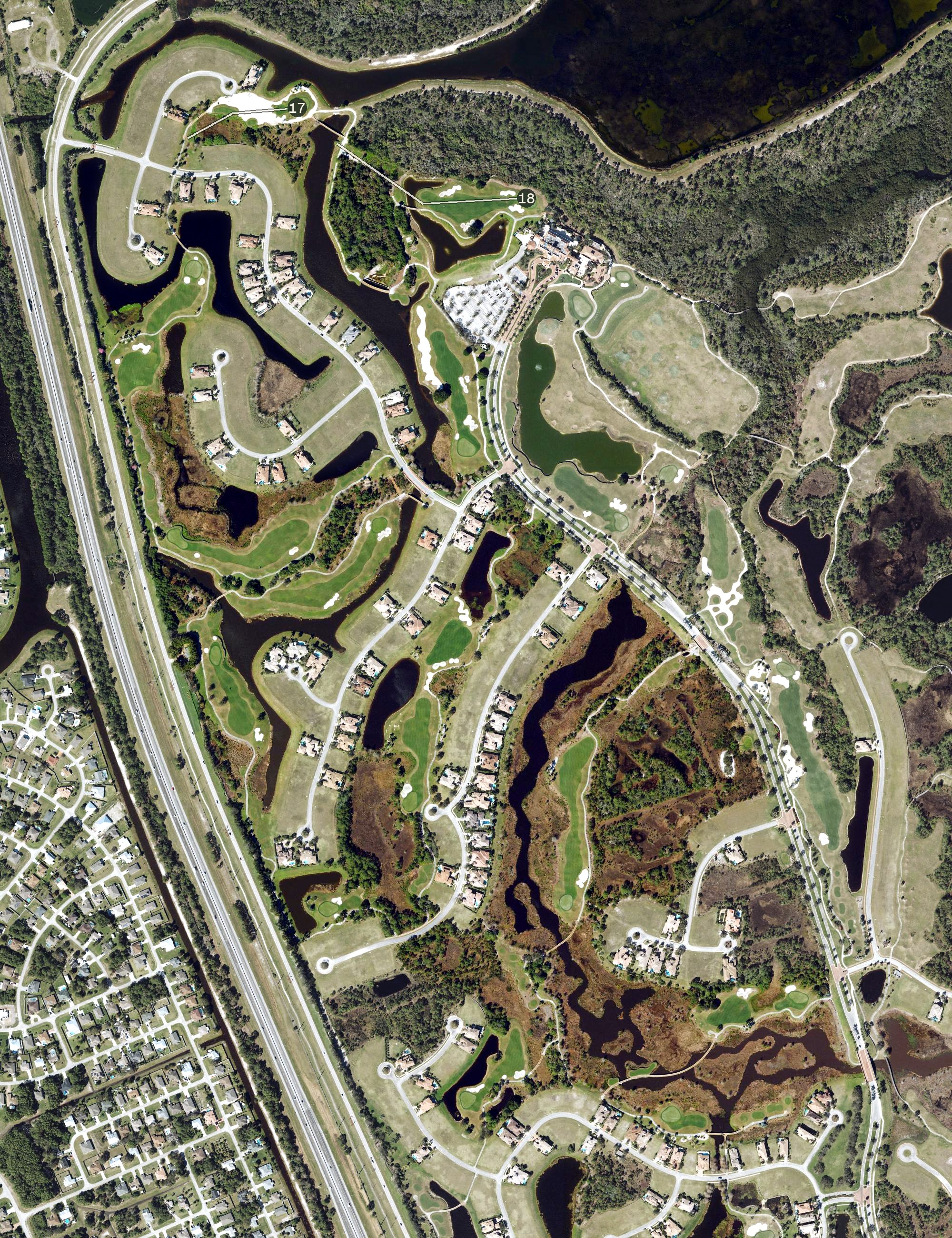 Aerial view of Tesero Golf Club, FL