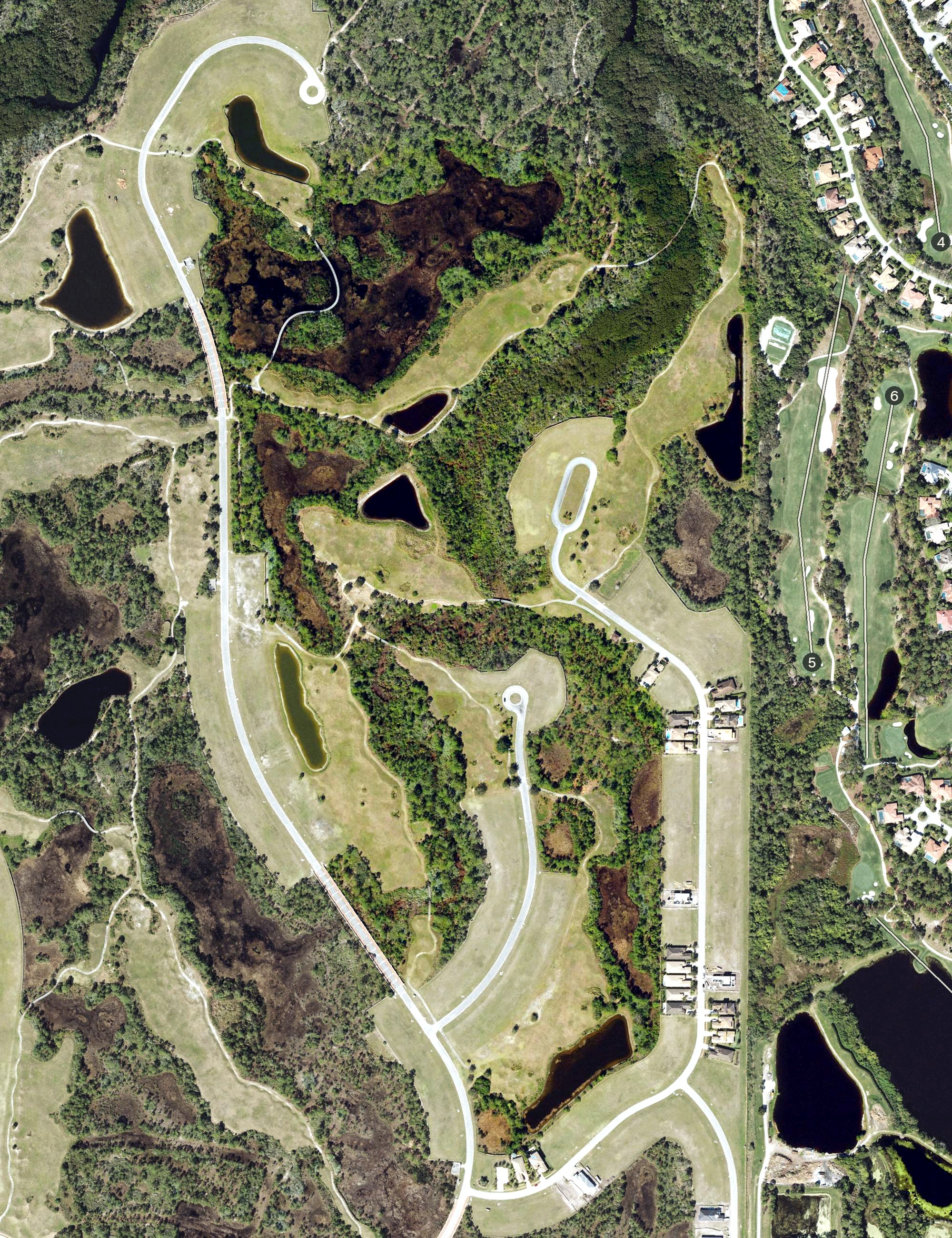 Aerial view of Tesero Golf Club, FL