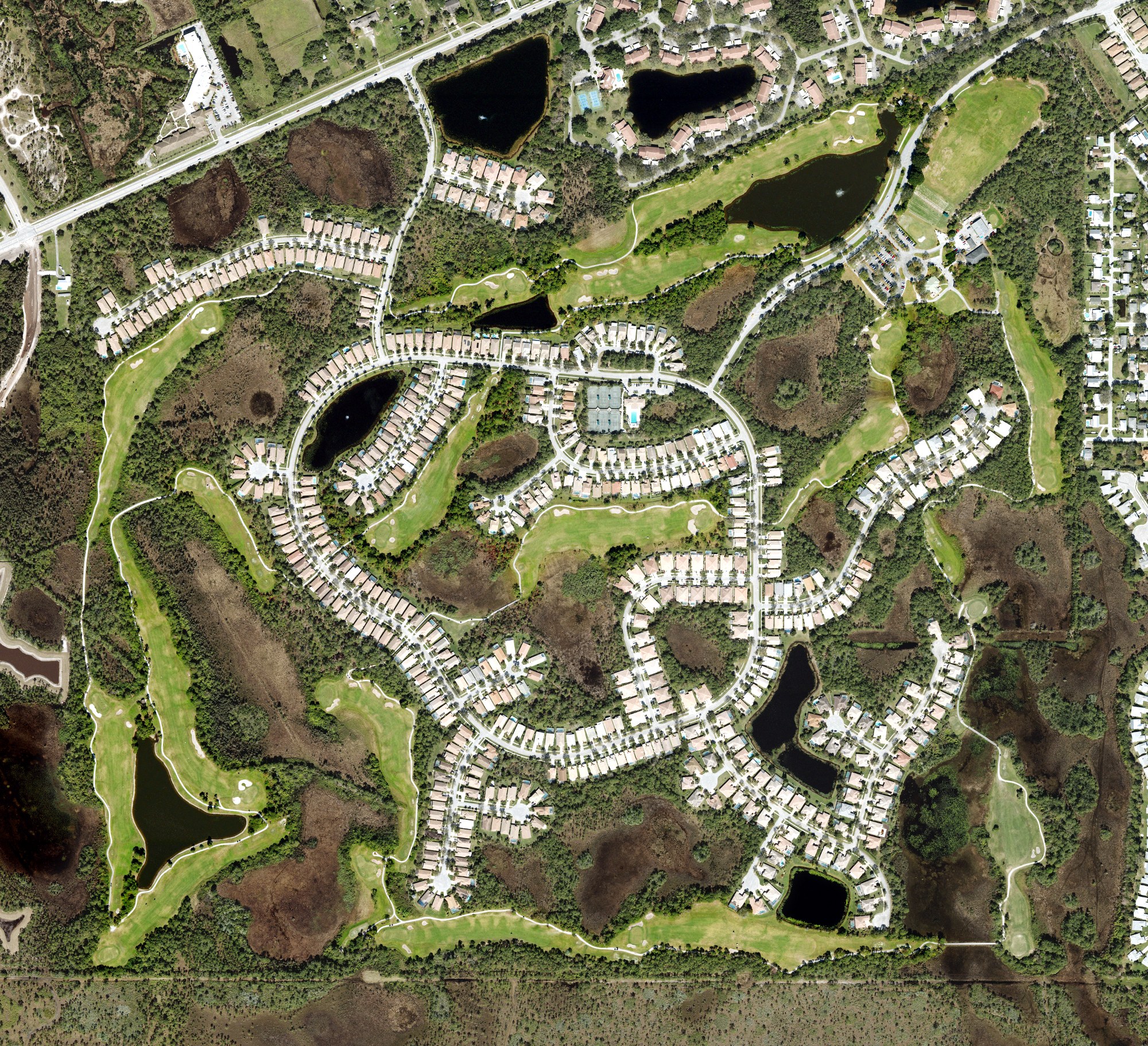 Aerial view of The Champions Club, FL