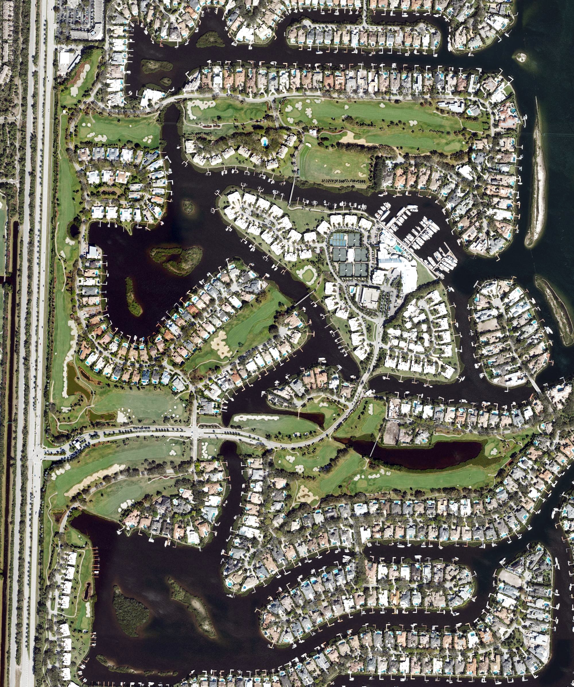 Aerial view of The Club at Admirals Cove - East Course, FL