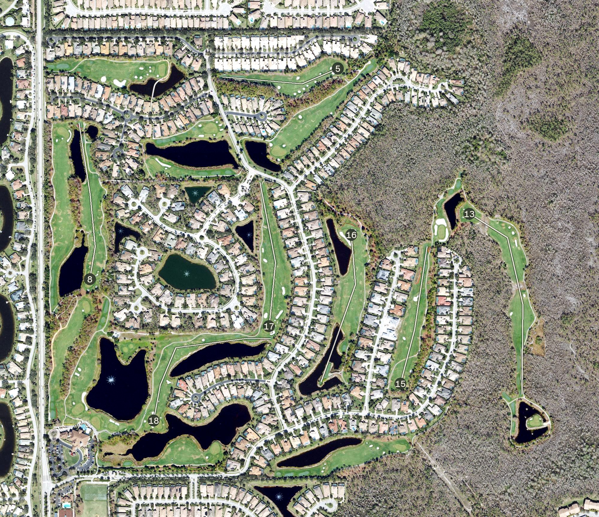 Aerial view of The Club at Olde Cypress, FL