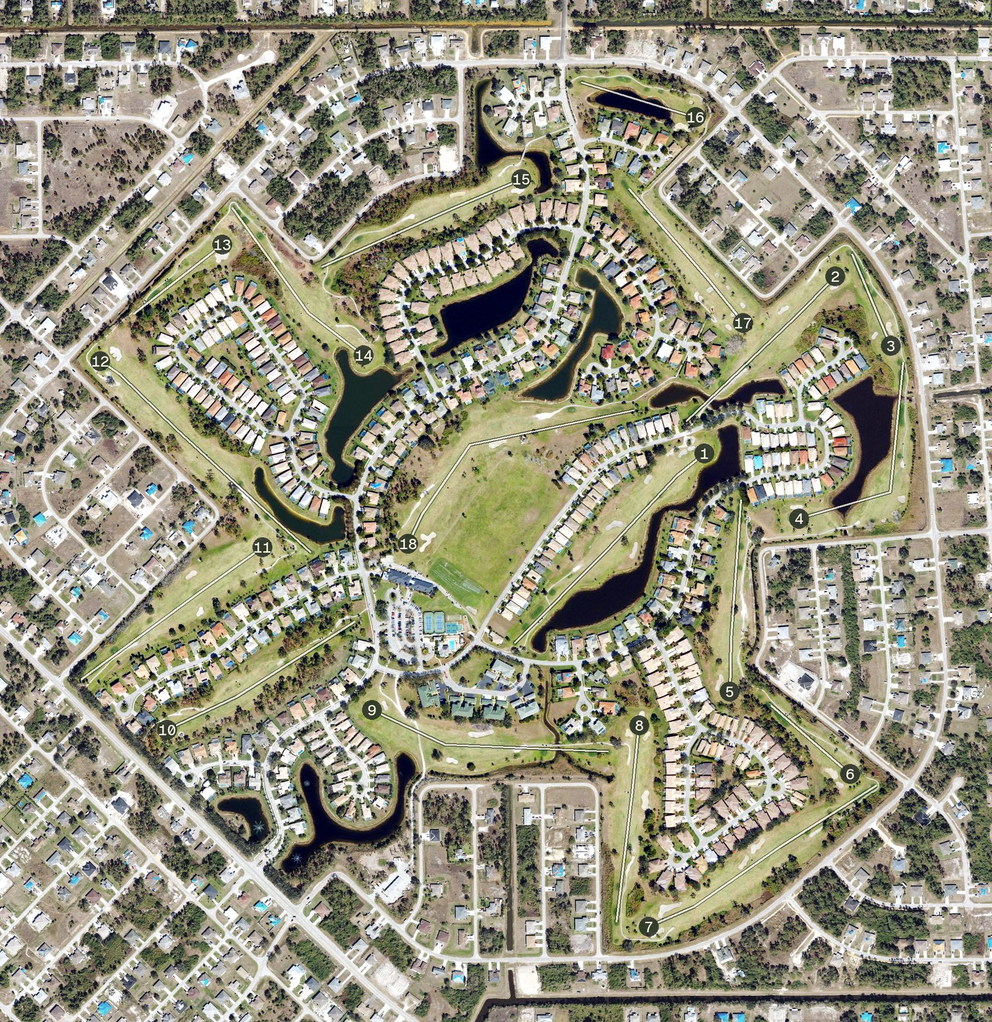 Aerial view of The Club at Westminster, FL