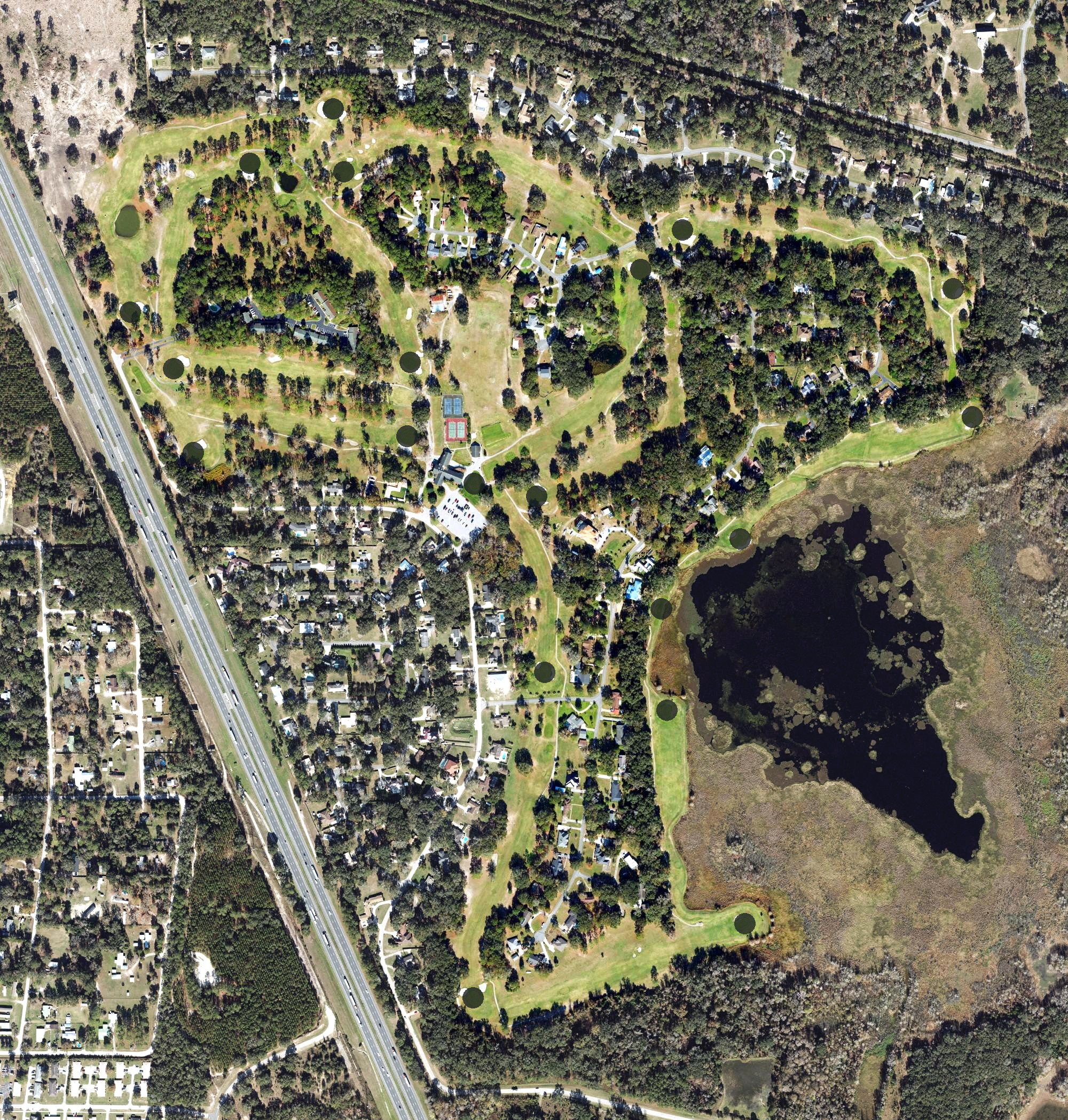 Aerial view of The Country Club at Lake City, FL