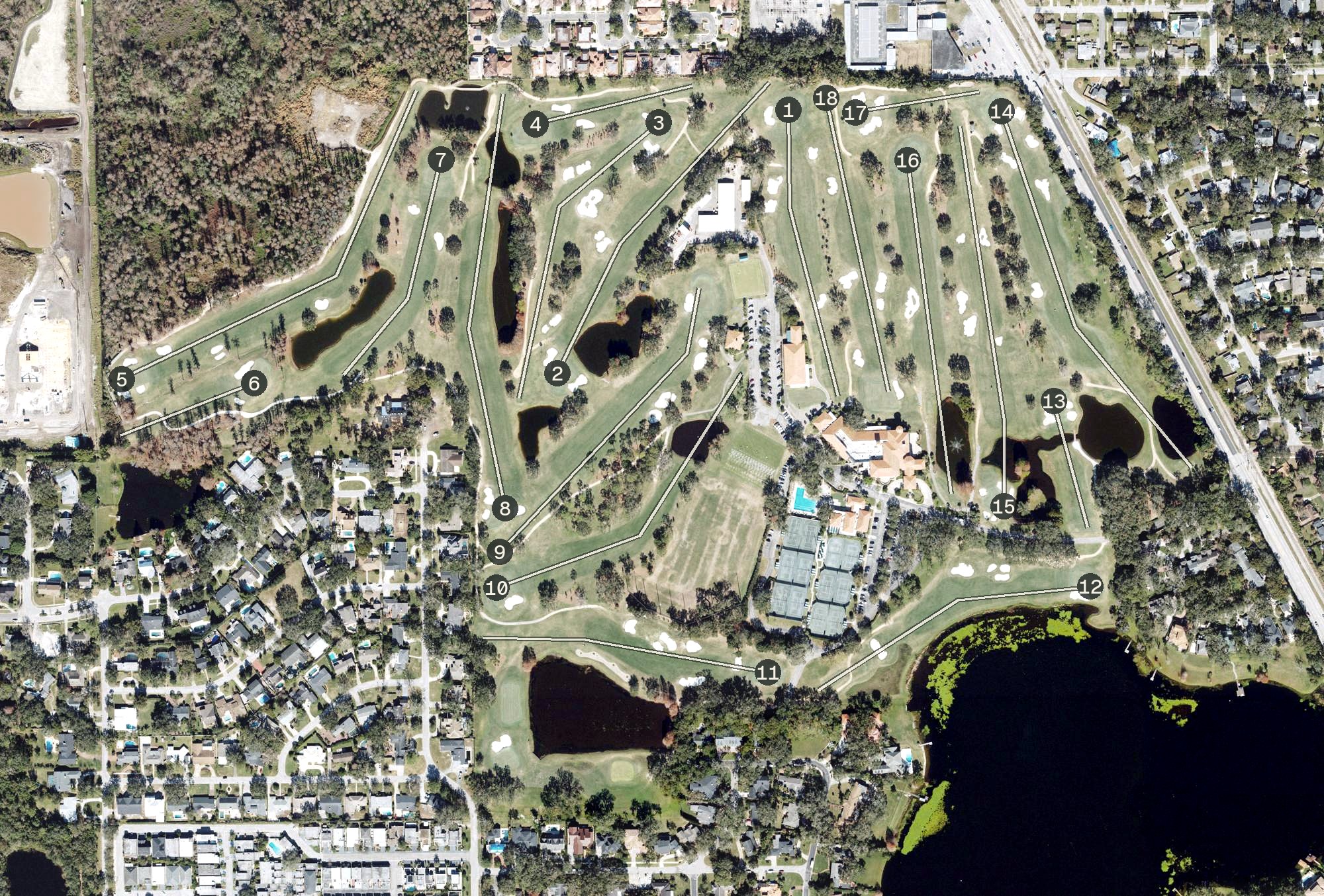 Aerial view of The Country Club Of Orlando, FL