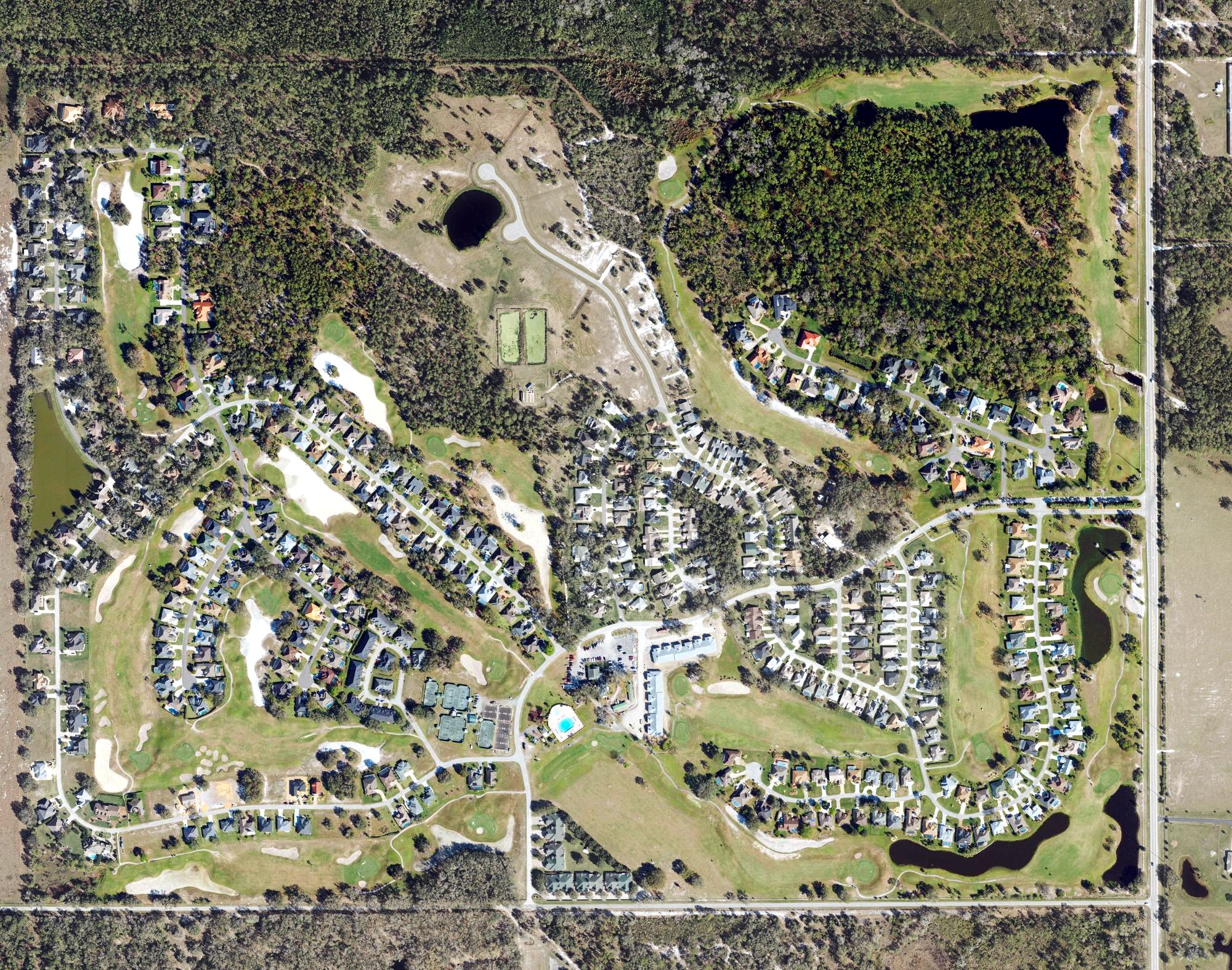 Aerial view of The Country Club of Sebring, FL