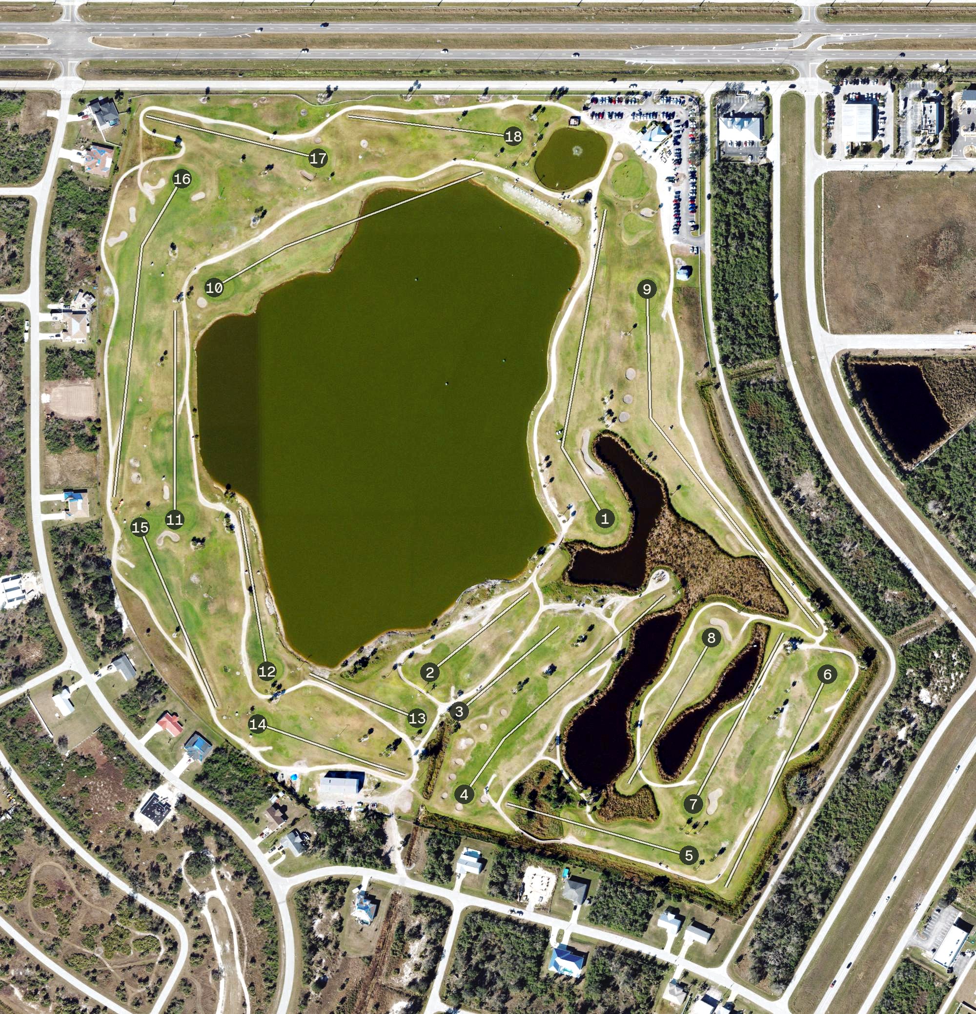 Aerial view of The Cove of Rotonda Golf Center, FL