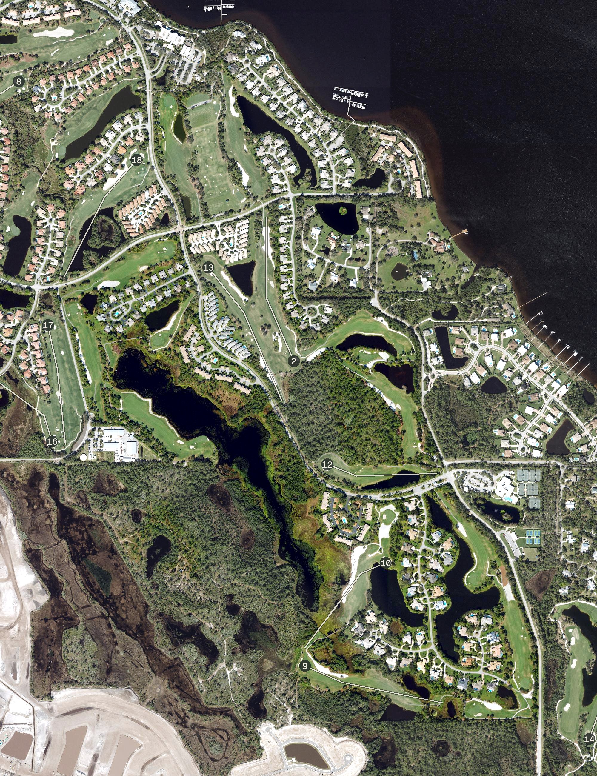 Aerial view of The Golden Marsh, FL