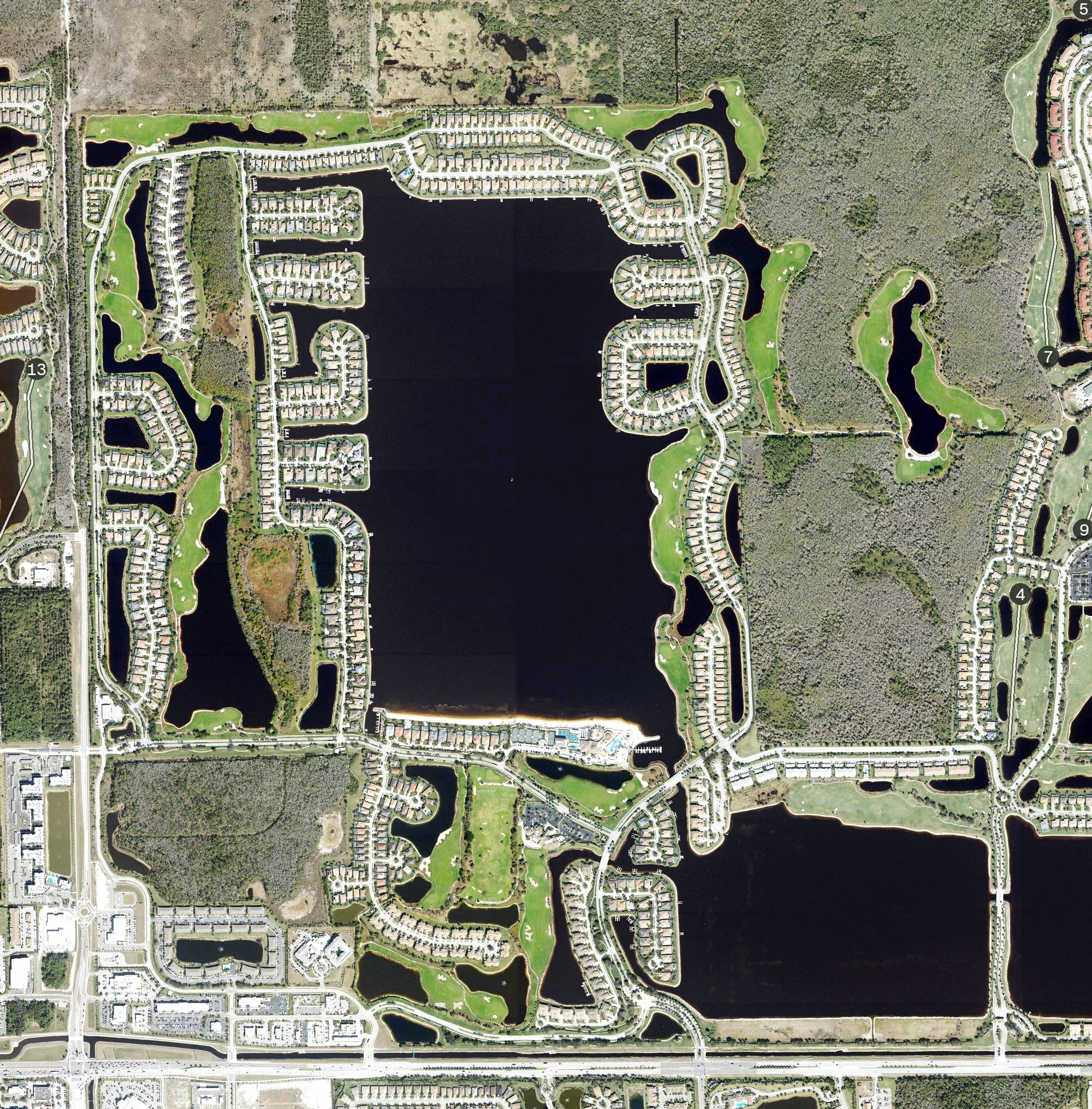 Aerial view of The Golf Lodge at the Quarry, FL