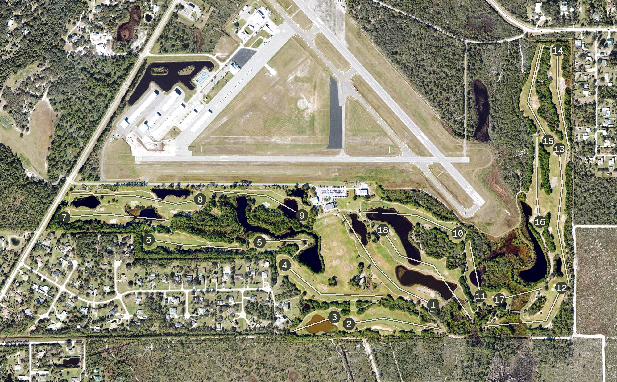Aerial view of The Habitat, FL