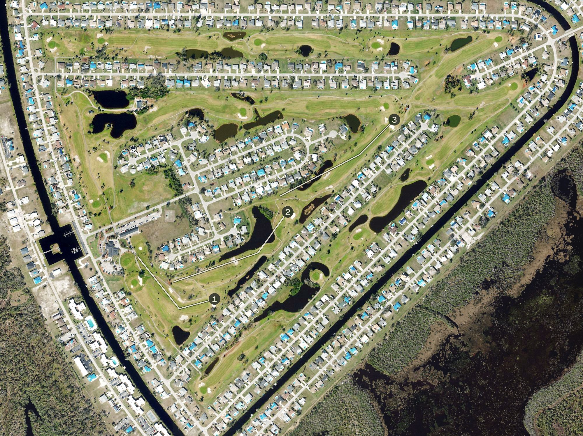 Aerial view of The Hills, FL