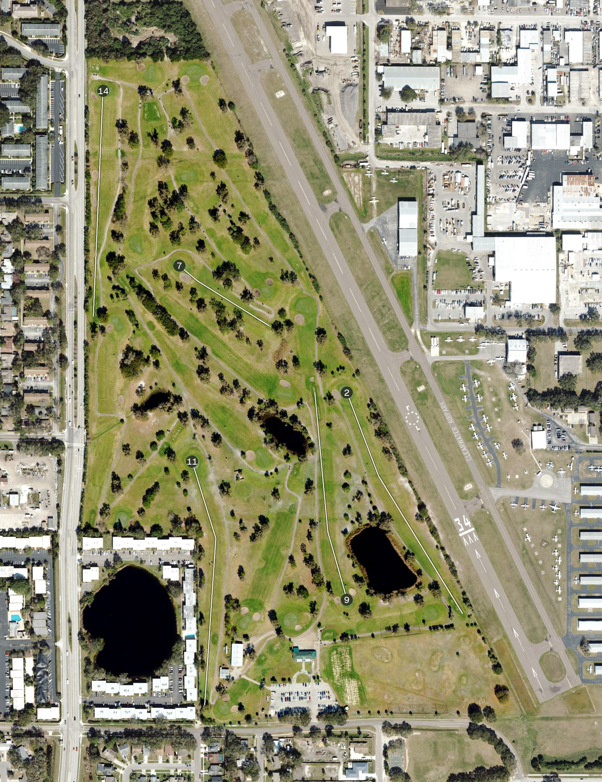 Aerial view of The Landings Golf Club, FL