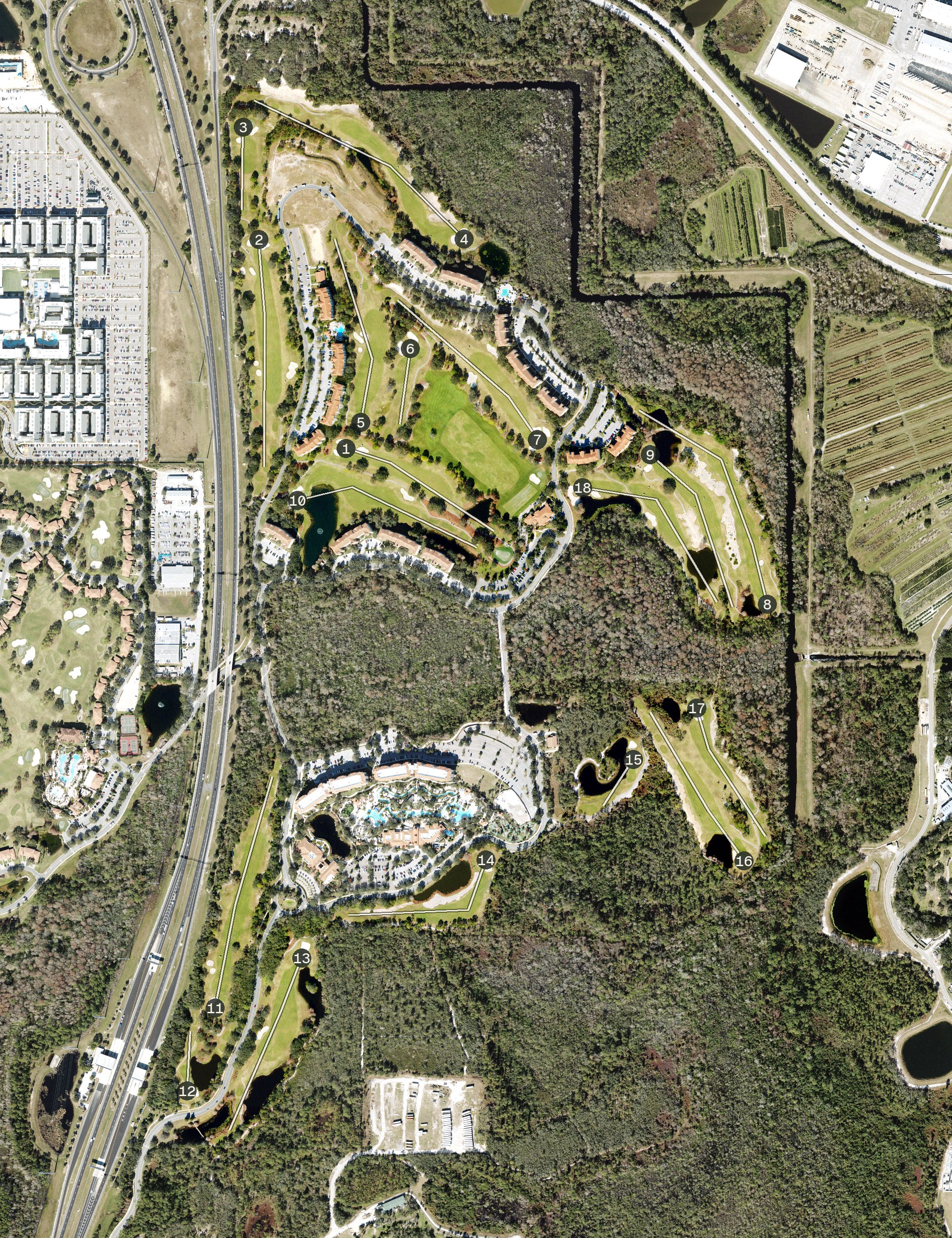 Aerial view of The Legends, FL