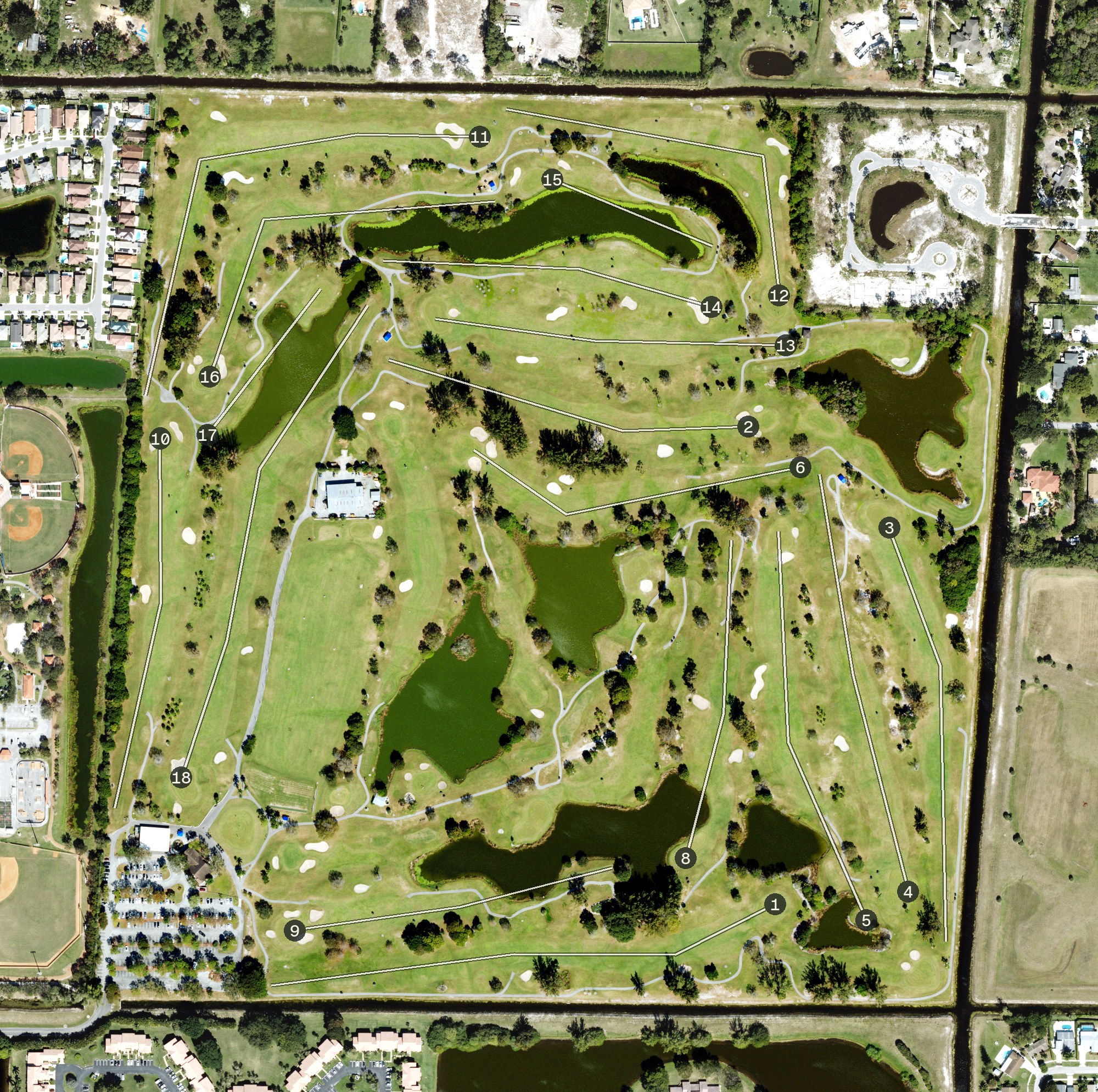 Aerial view of The Links at Boynton Beach, FL