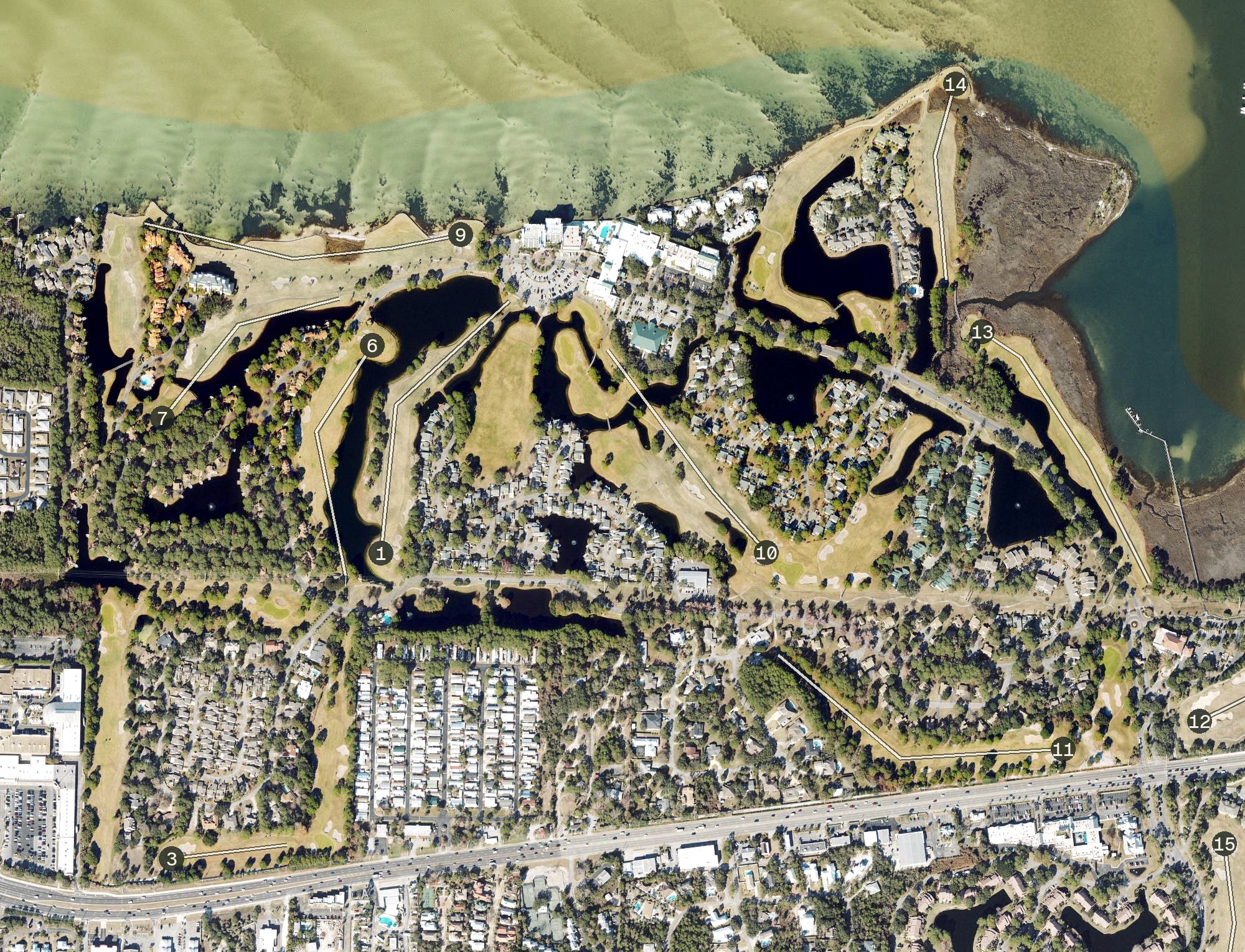 Aerial view of The Links Golf Club, FL