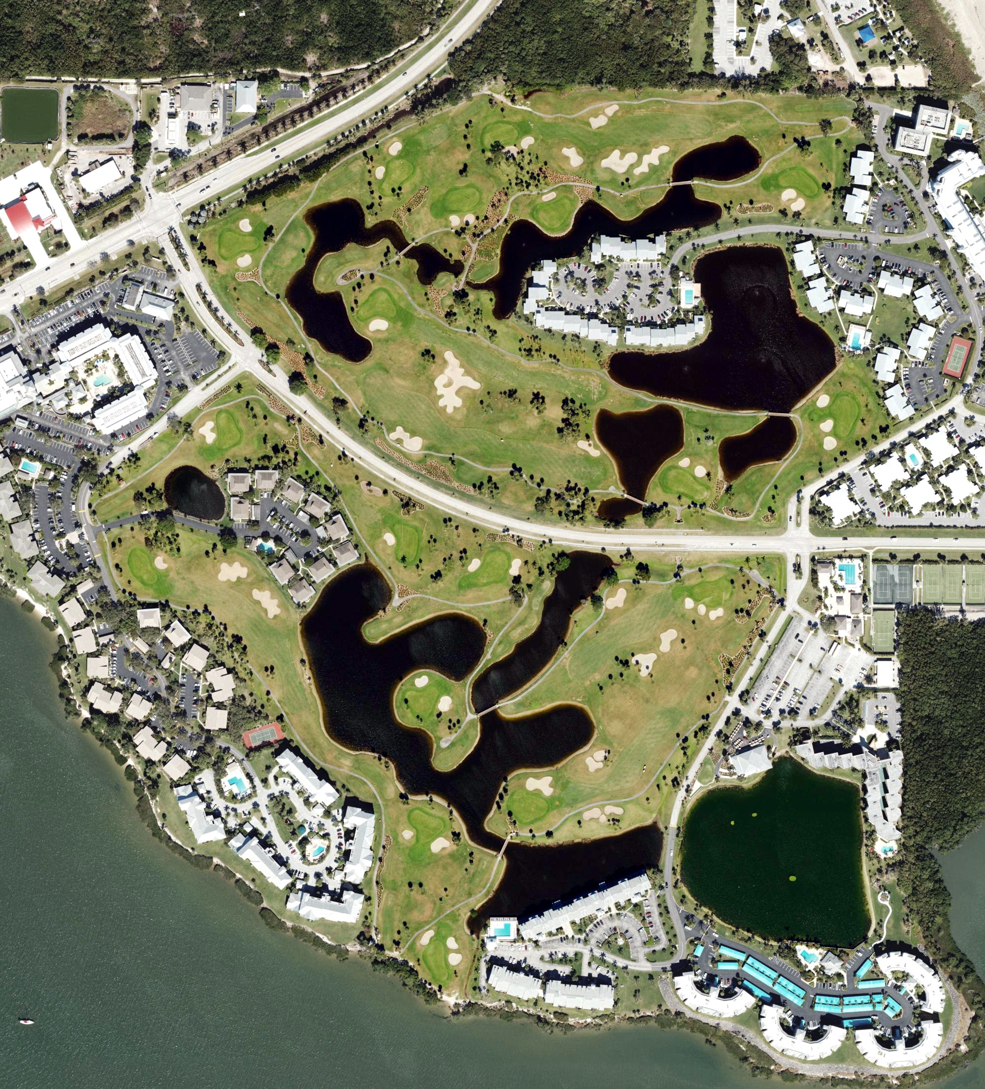 Aerial view of The Ocean Club at Hutchinson Island Marriott Beach Resort, FL